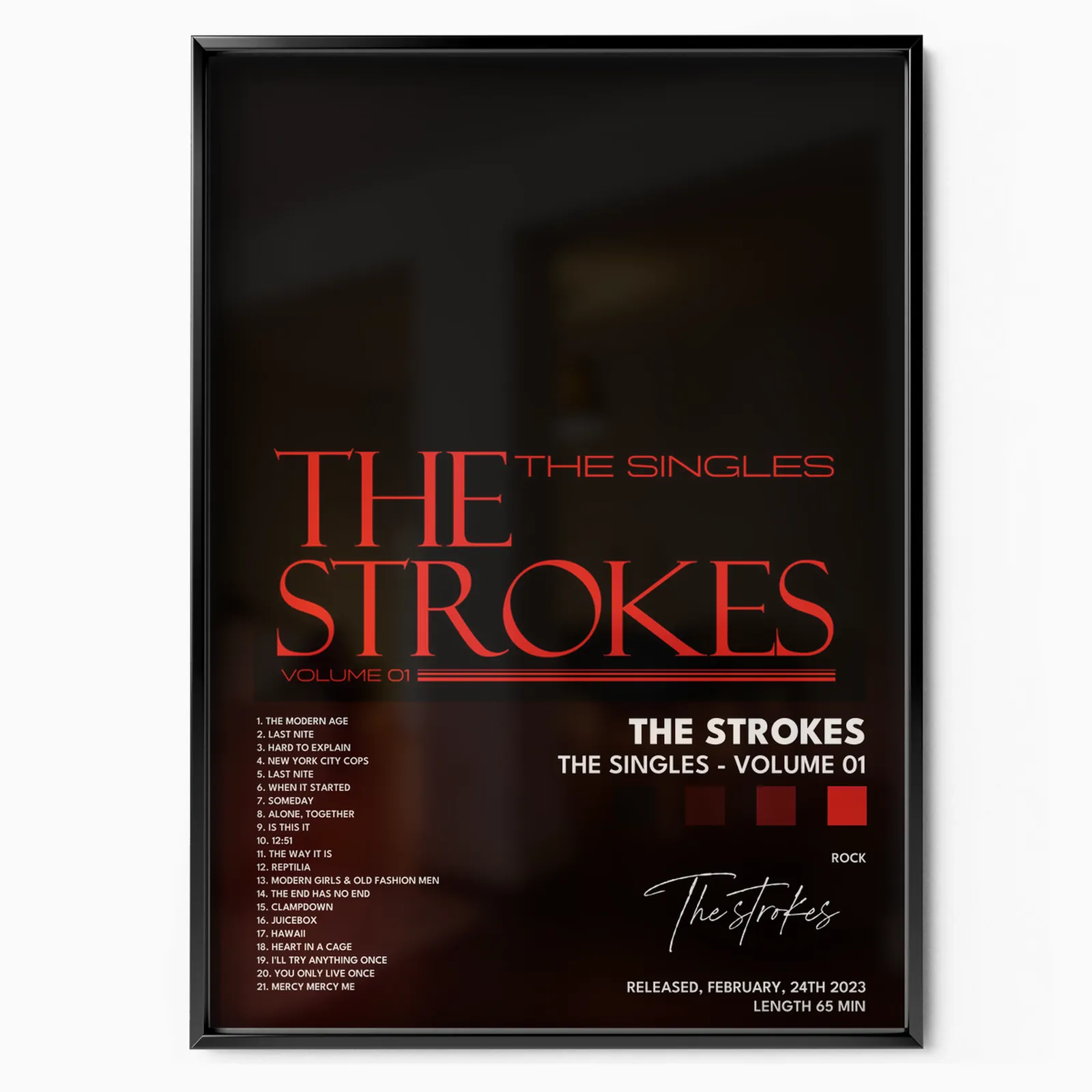 the strokes The Singles   Volume 01 poster poster, museum grade matte print