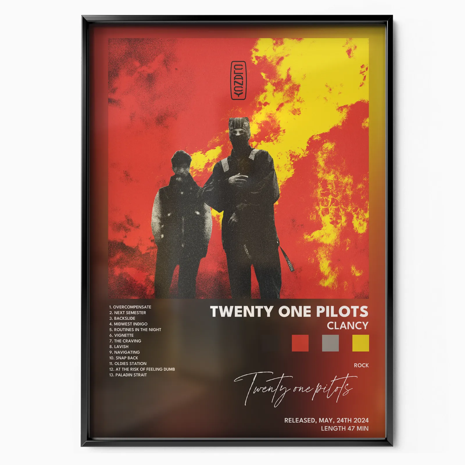 twenty one pilots Clancy poster poster, museum grade matte print