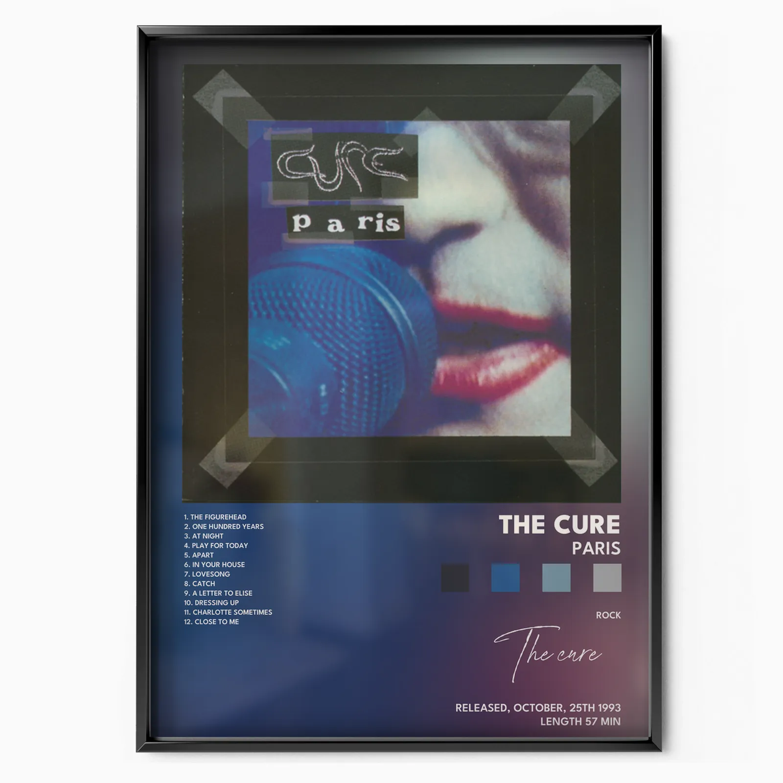 the cure Paris poster poster, museum grade matte print