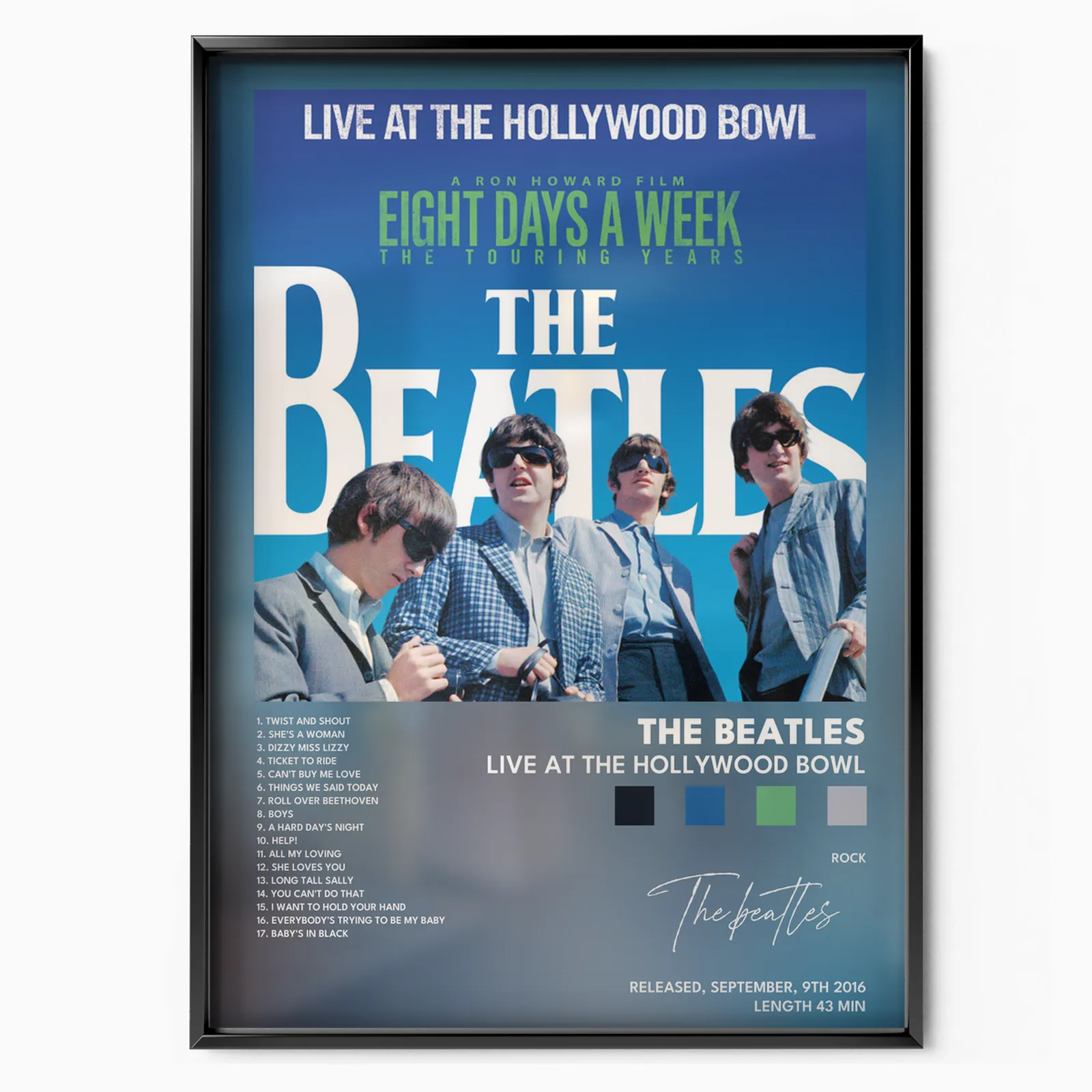 the beatles Live At The Hollywood Bowl poster poster, museum grade matte print