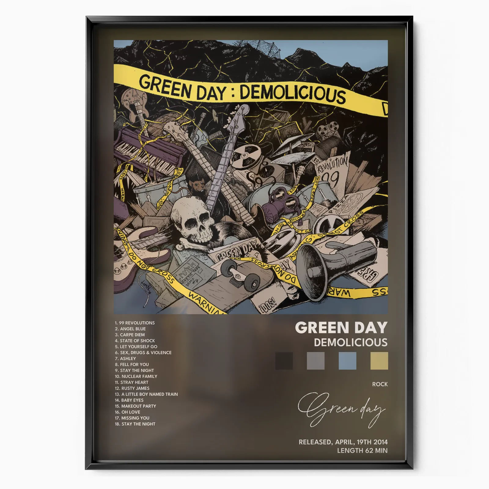 green day Demolicious poster poster, museum grade matte print
