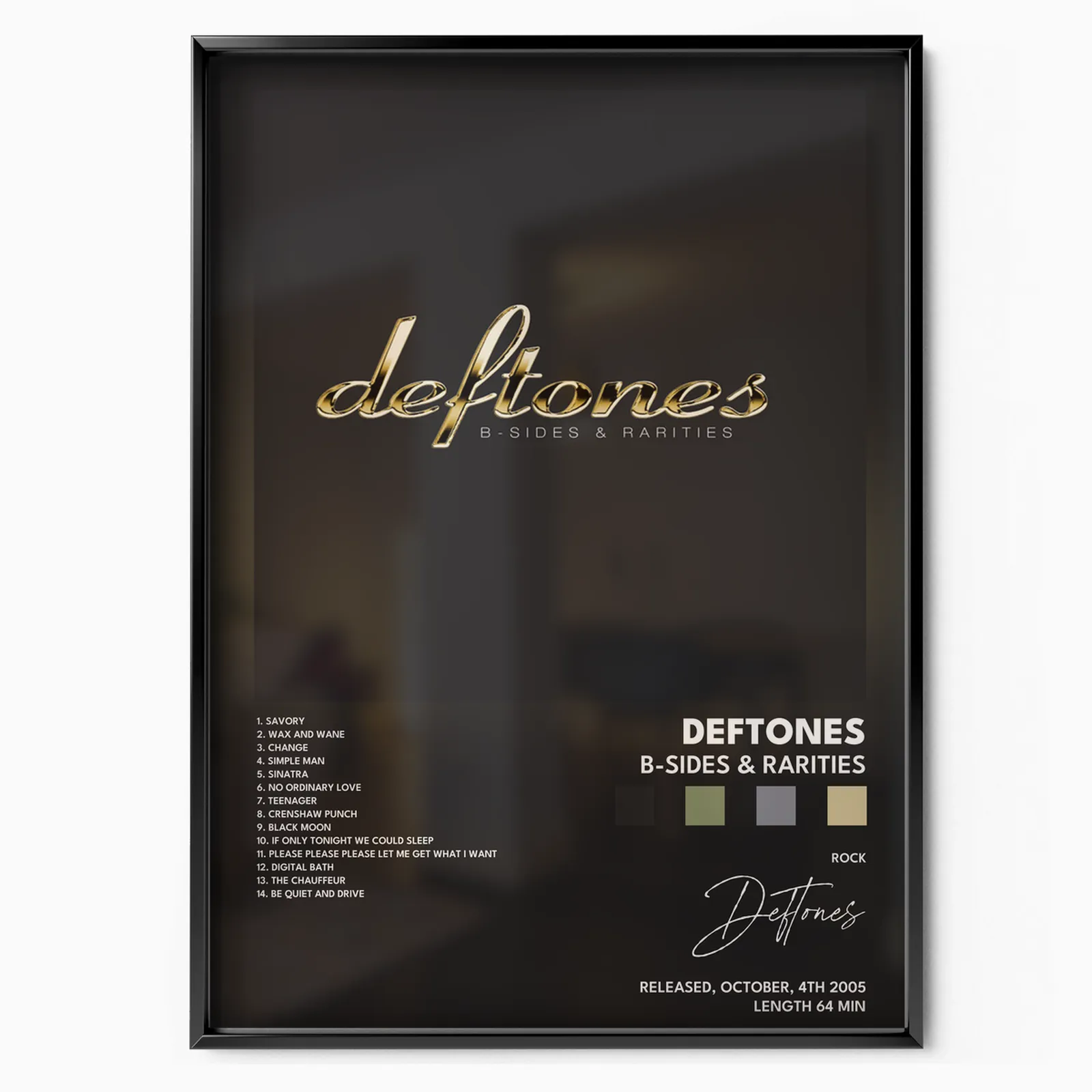 B-Sides & Rarities Album poster, museum grade matte print