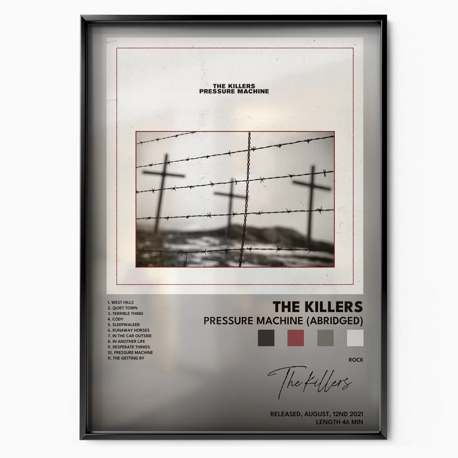 the killers Pressure Machine Abridged poster poster, museum grade matte print