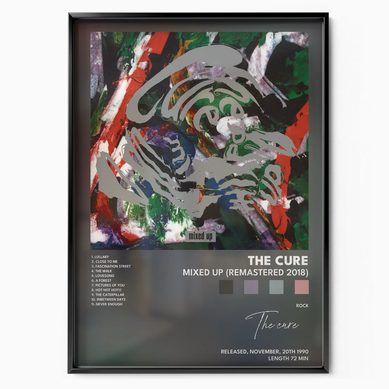 the cure Mixed Up Remastered 2018 poster poster, museum grade matte print