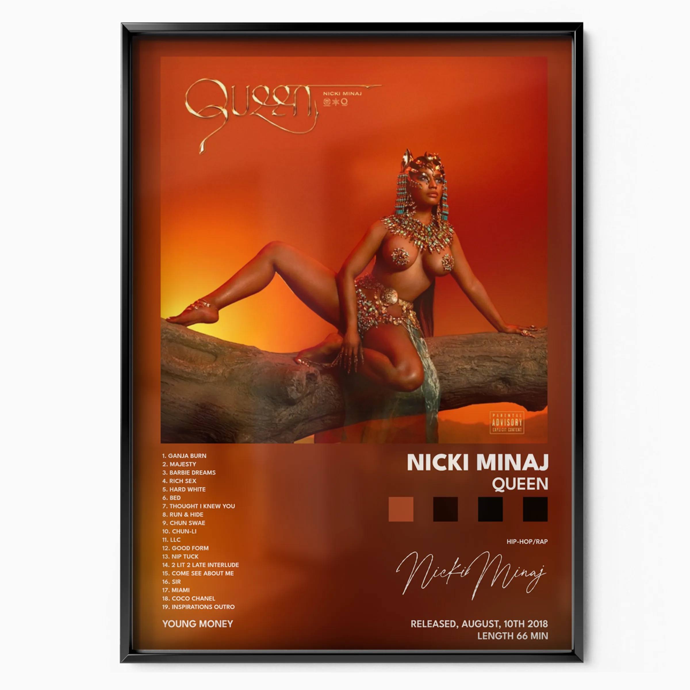 nicki minaj Queen Deluxe poster poster, museum grade matte print