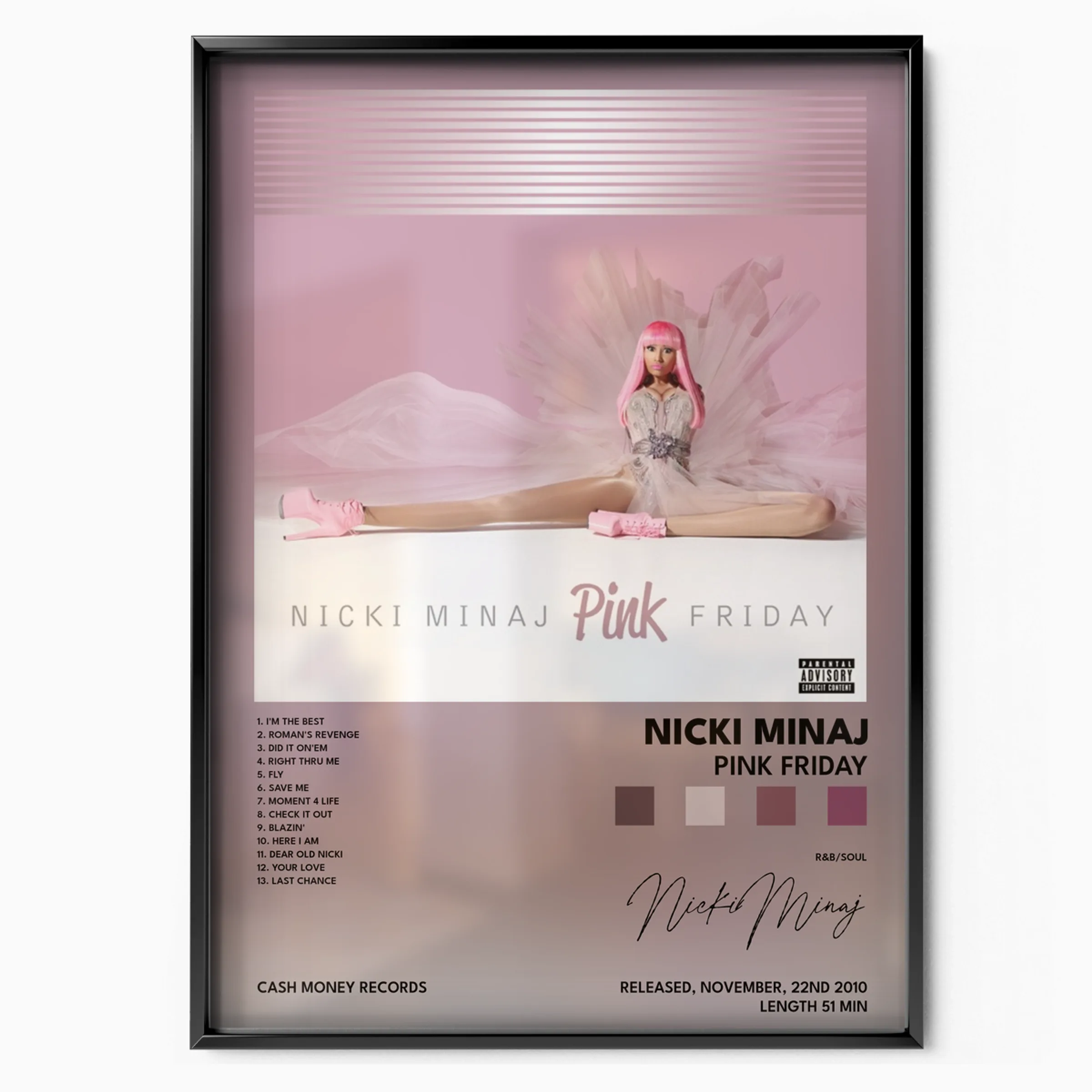 nicki minaj Pink Friday Complete Edition poster poster, museum grade matte print
