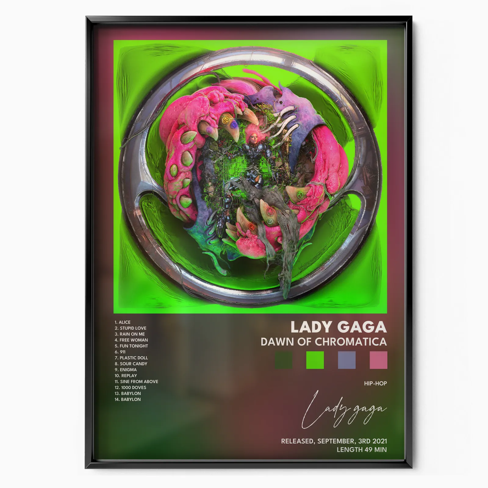 lady gaga Dawn Of Chromatica poster, museum grade matte print