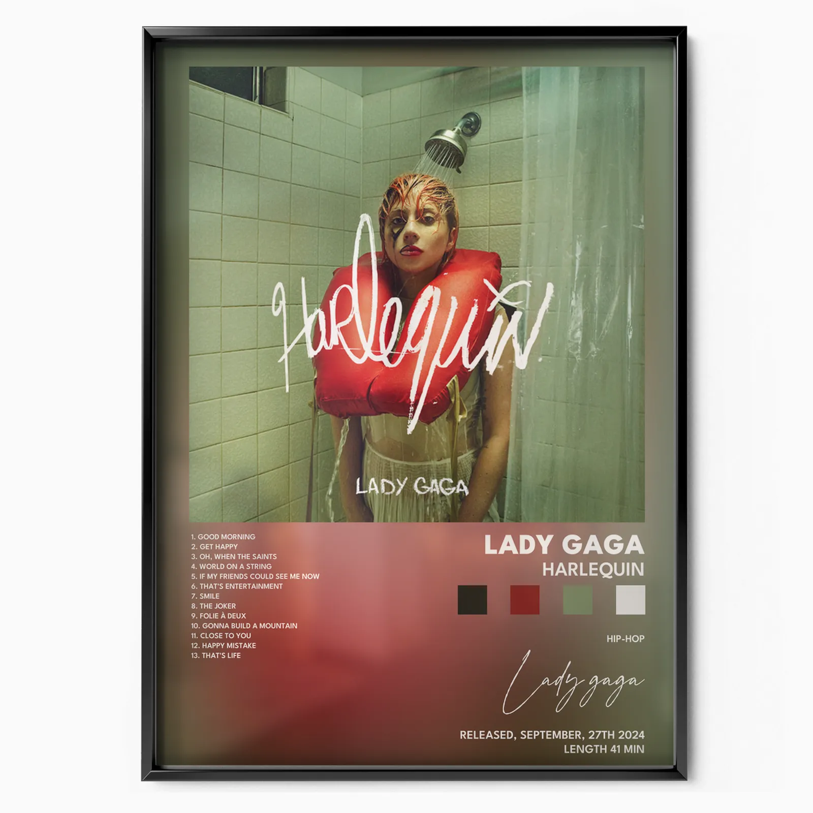 lady gaga Harlequin poster, museum grade matte print