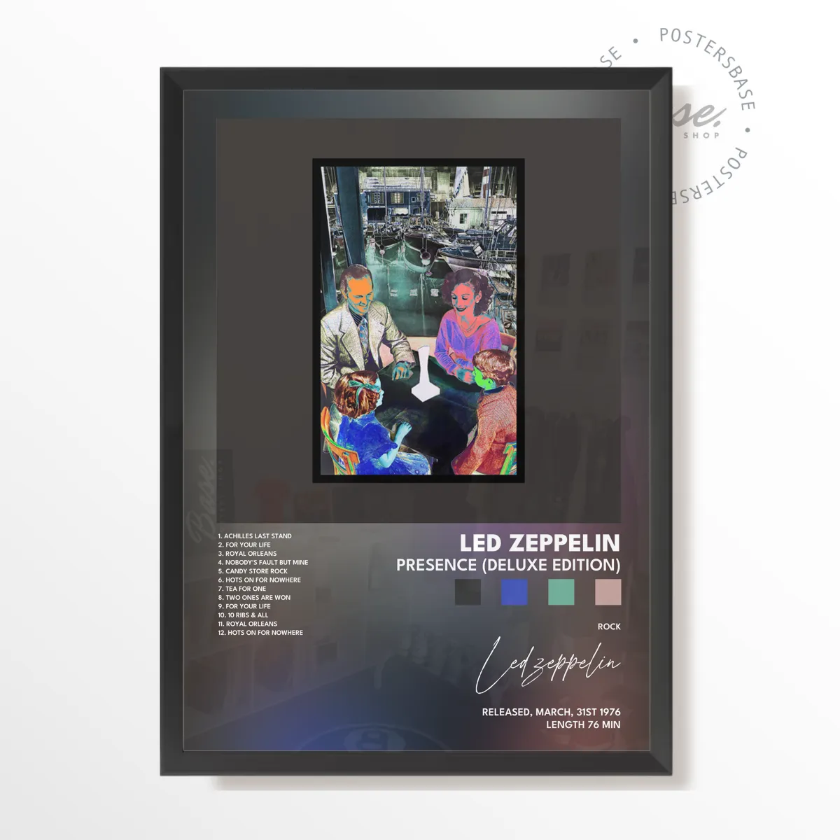 led zeppelin Presence Deluxe Edition poster, museum grade matte print