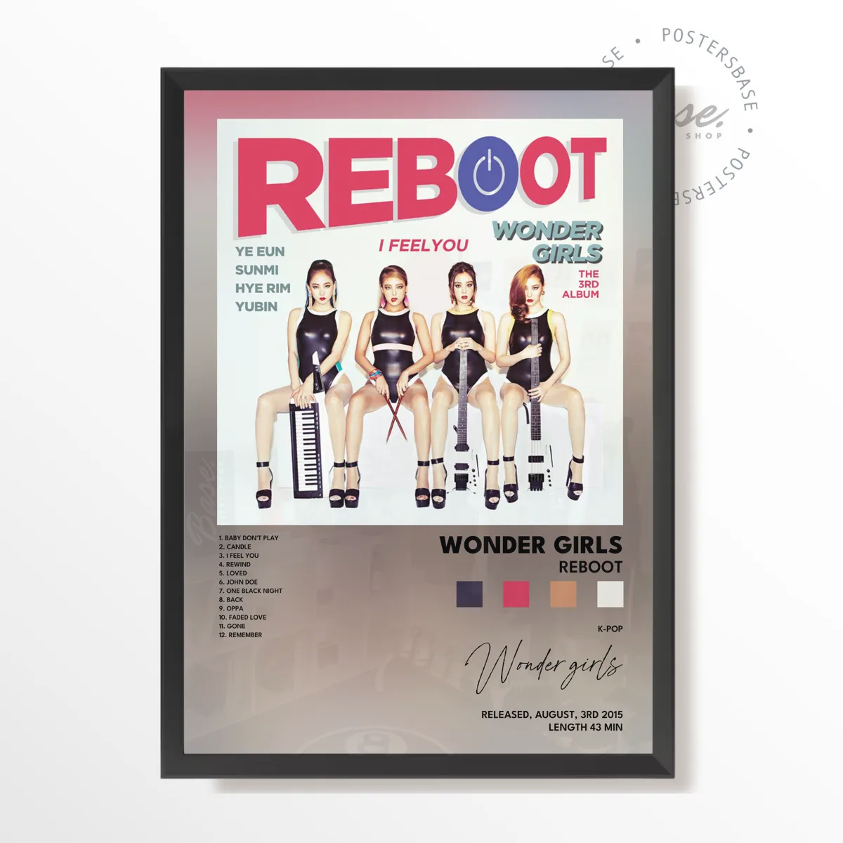 wonder girls REBOOT poster, museum grade matte print