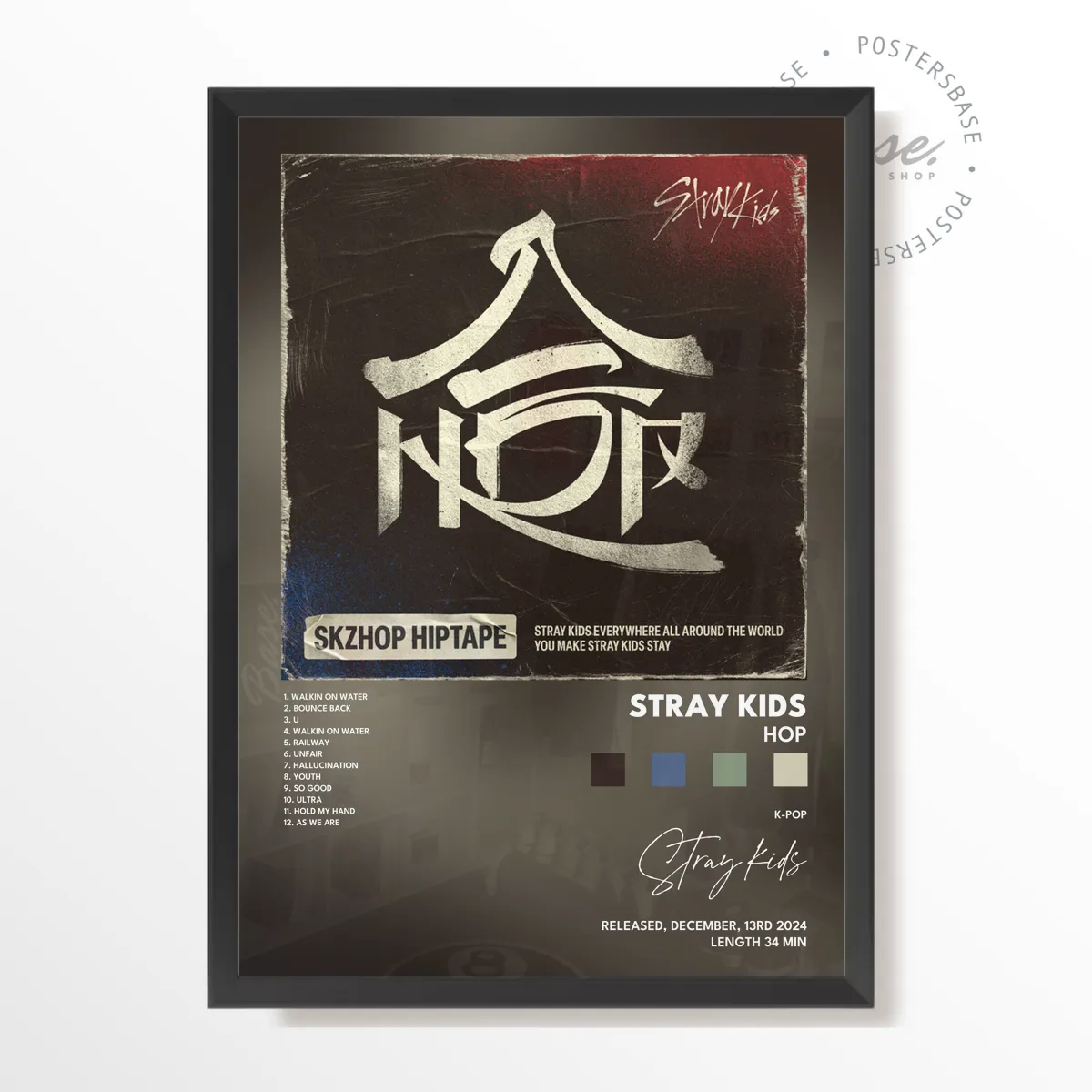 stray kids HOP poster, museum grade matte print