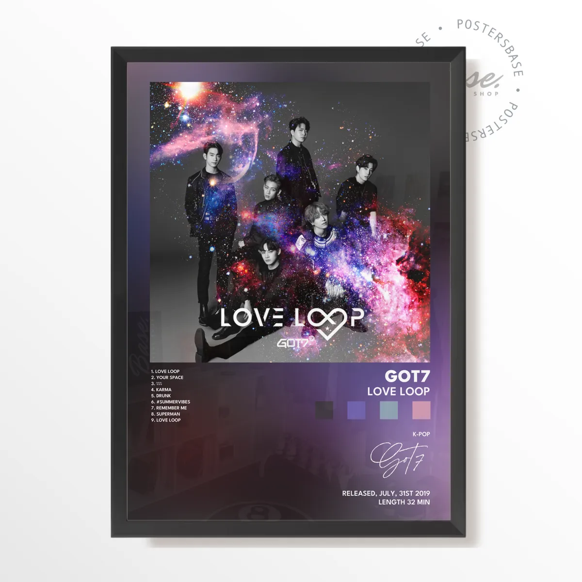 got7 LOVE LOOP poster, museum grade matte print
