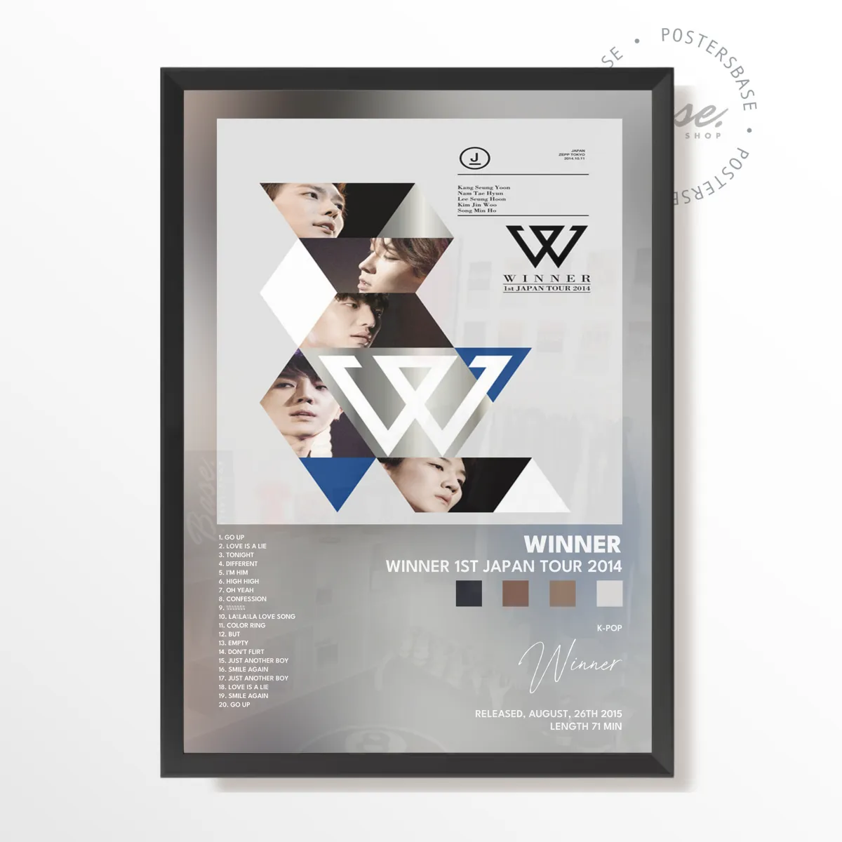 winner WINNER 1st JAPAN TOUR 2014 poster, museum grade matte print