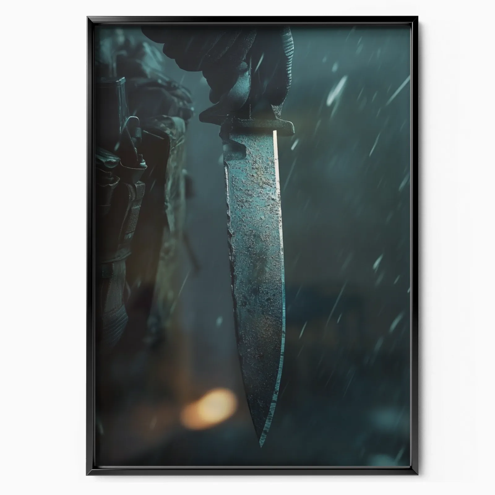 Call Of Duty – Combat Knife In The Rain poster, museum grade matte print
