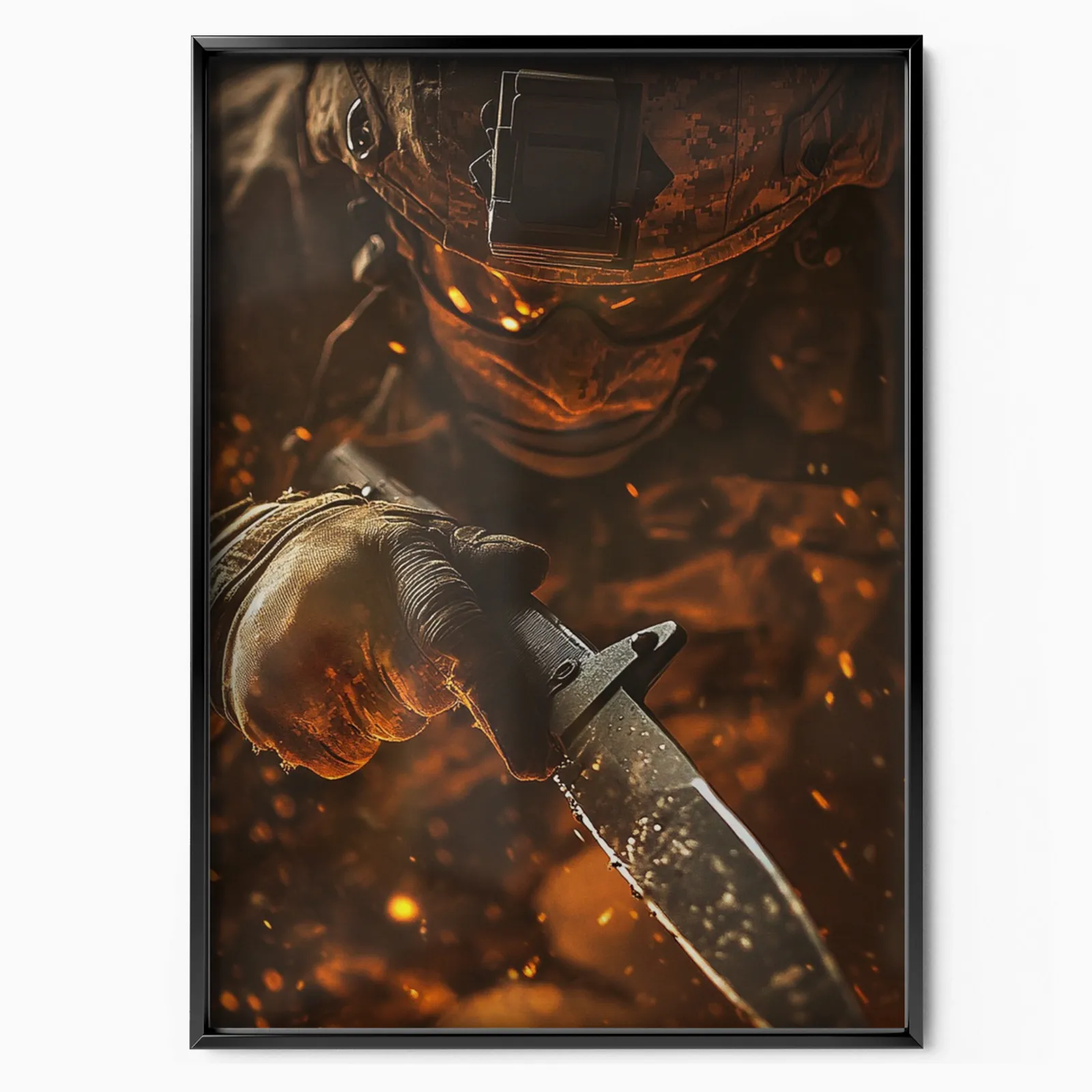 Call Of Duty – Firestorm Knife Fighter poster, museum grade matte print