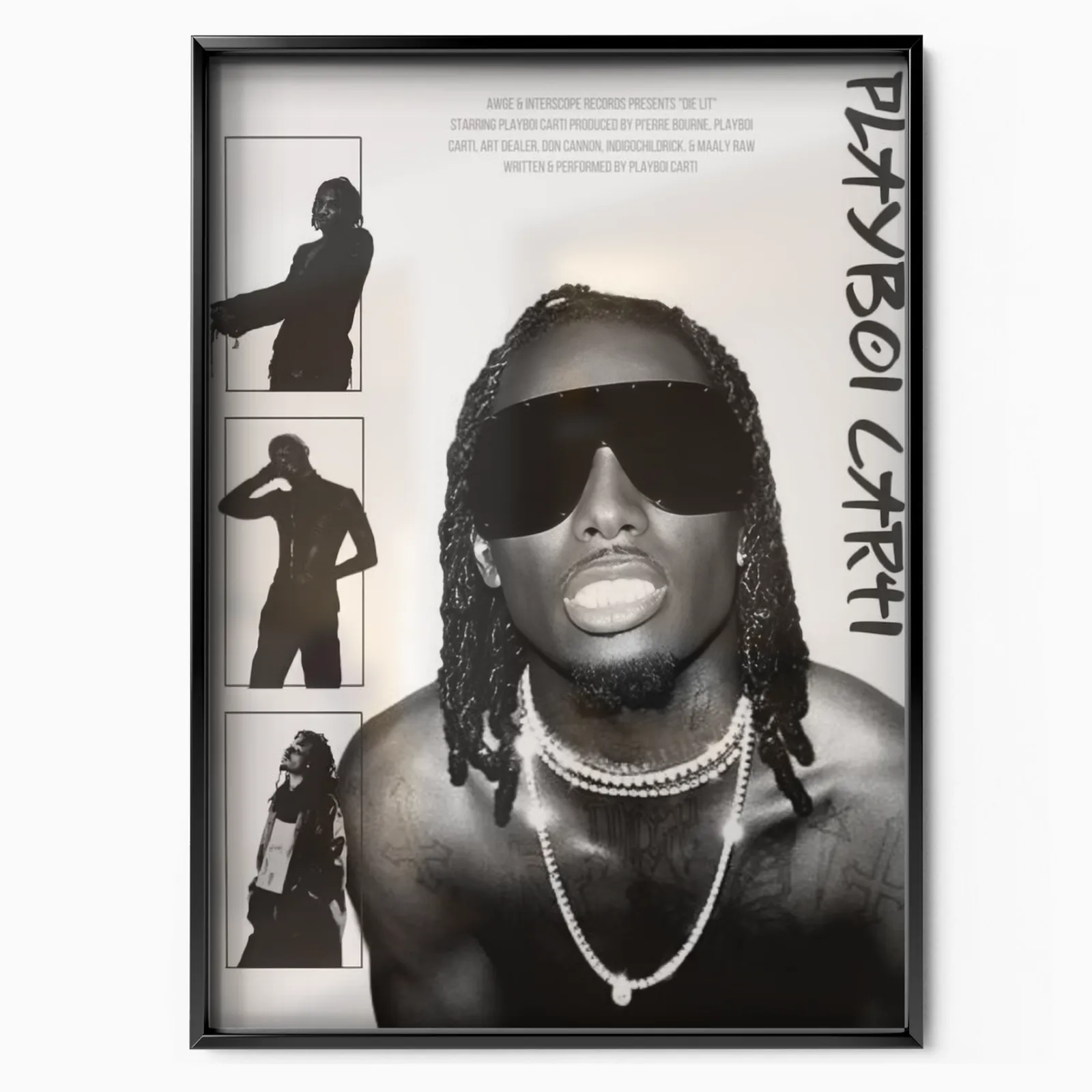 Playboi Carti Collage poster, museum grade matte print