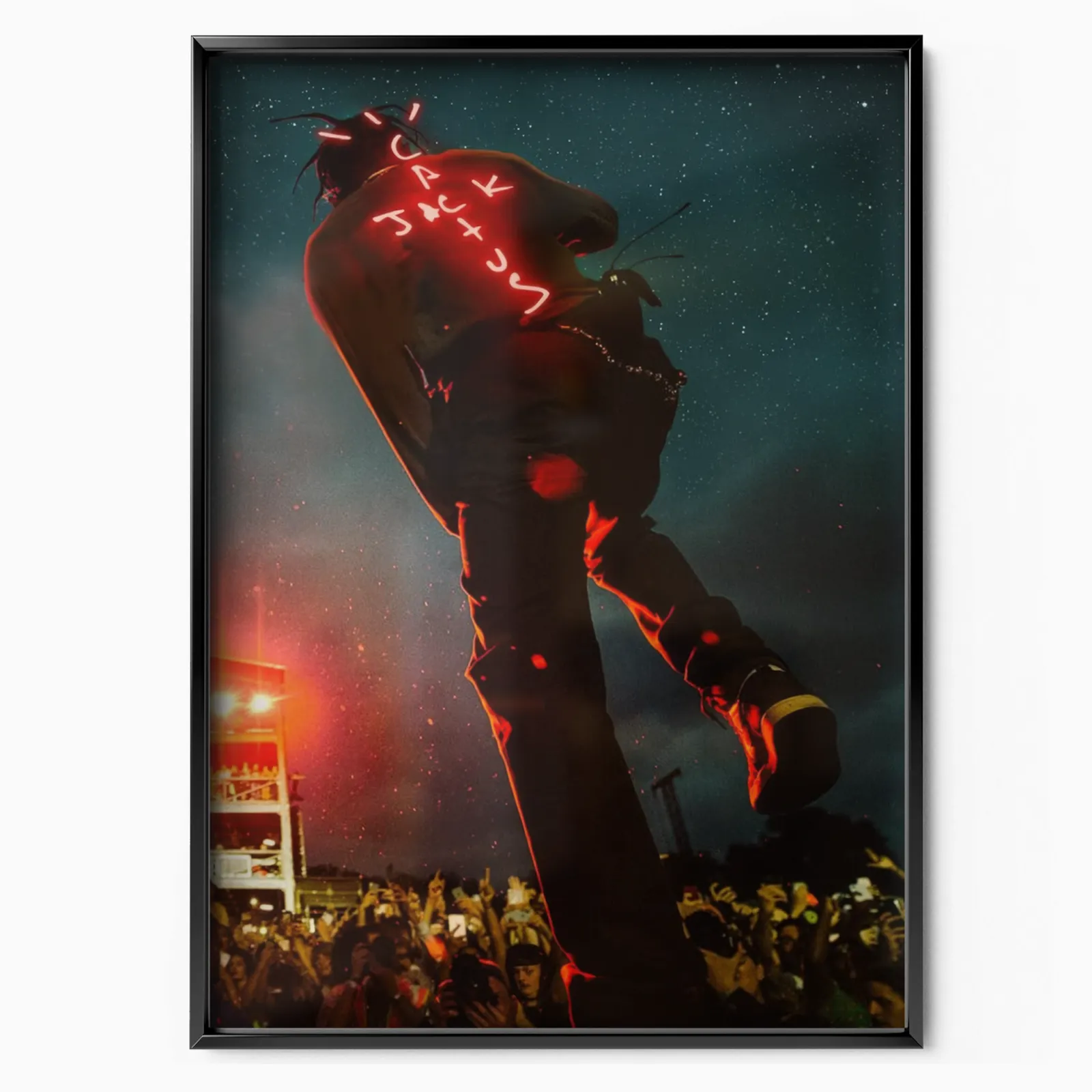 Travis Scott Cactus Jack Neon poster, museum grade matte print