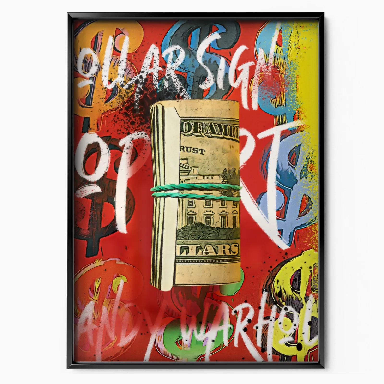 Pop Dollar Sign poster, museum grade matte print