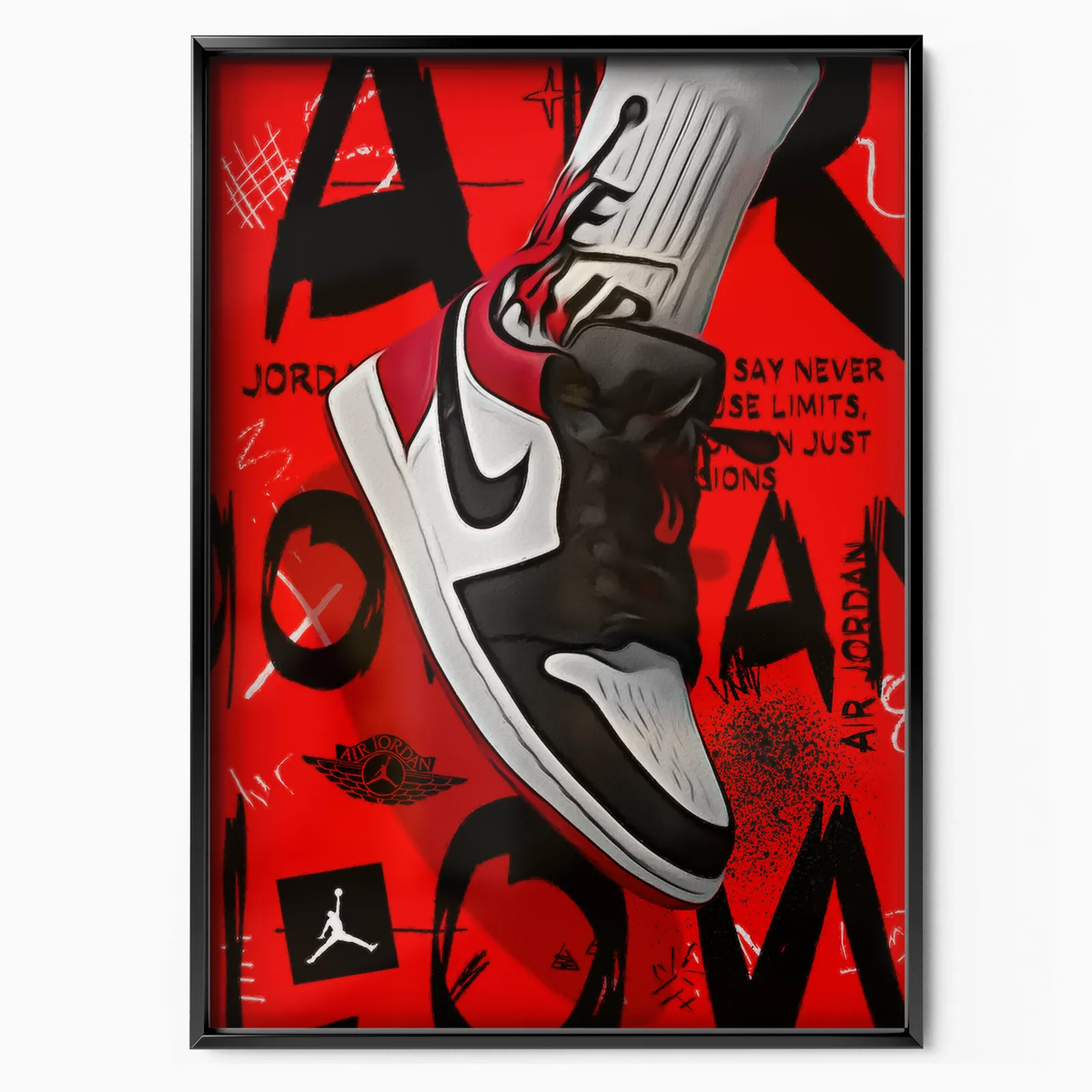 Red High Top poster, museum grade matte print