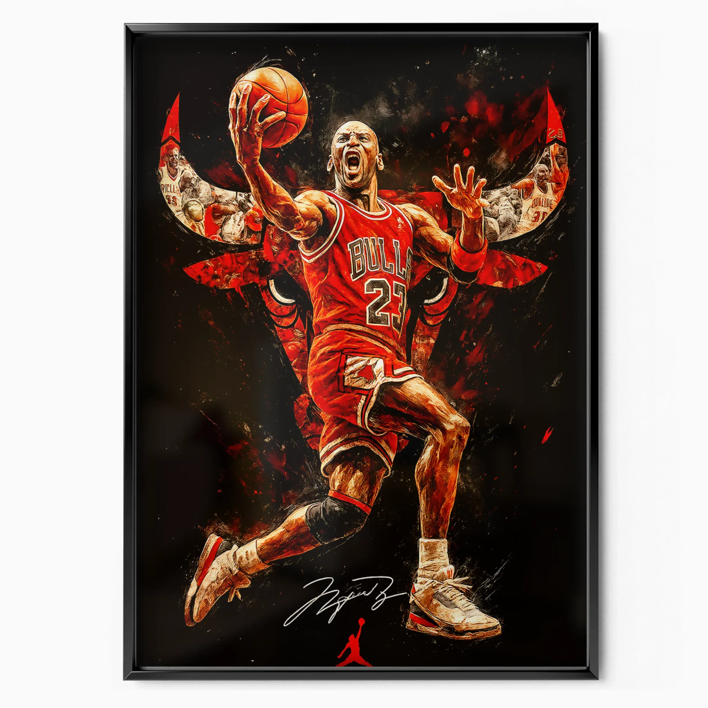 Michael Jordan Poster - Bulls Red poster, museum grade matte print