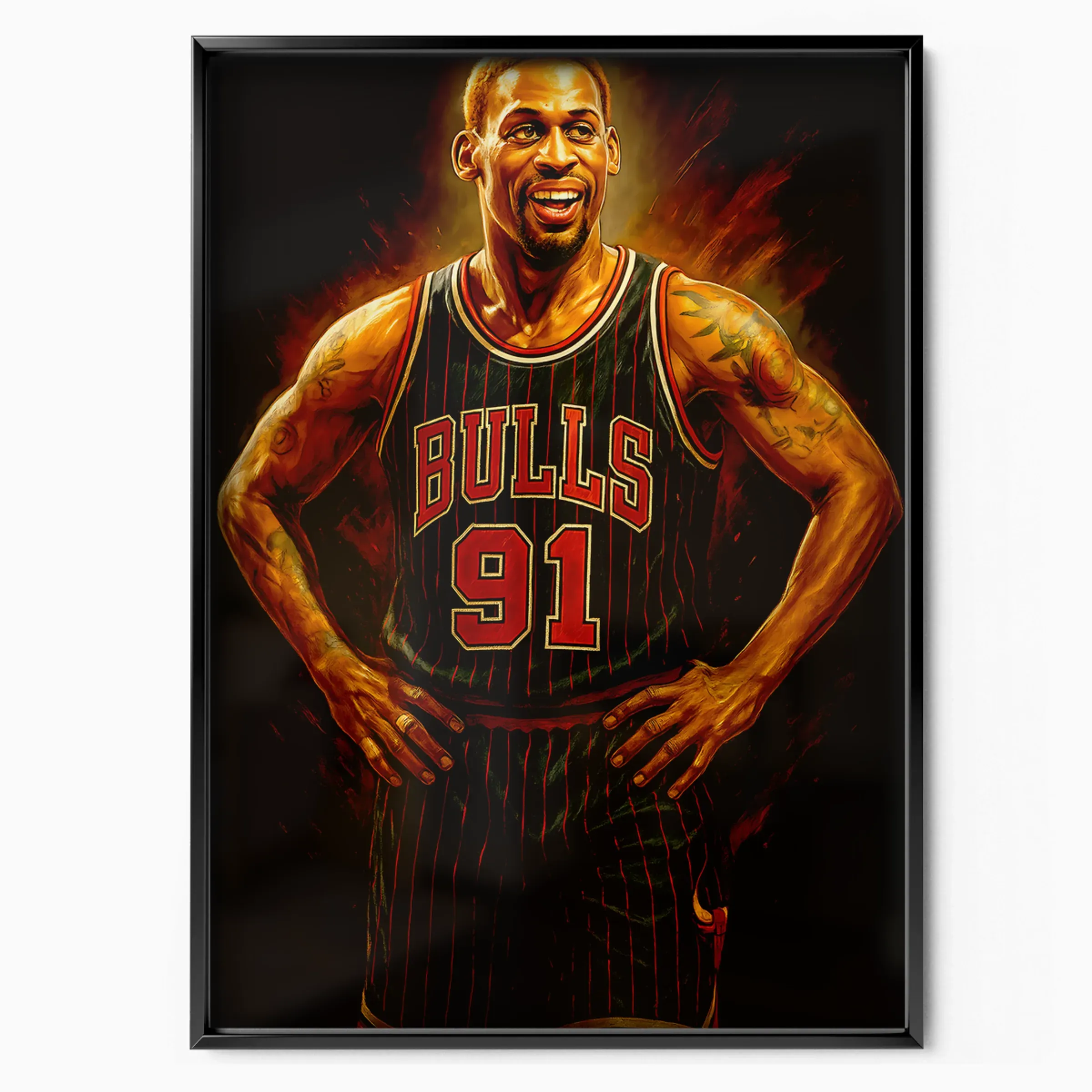 Dennis Rodman Poster - Bulls 91 poster