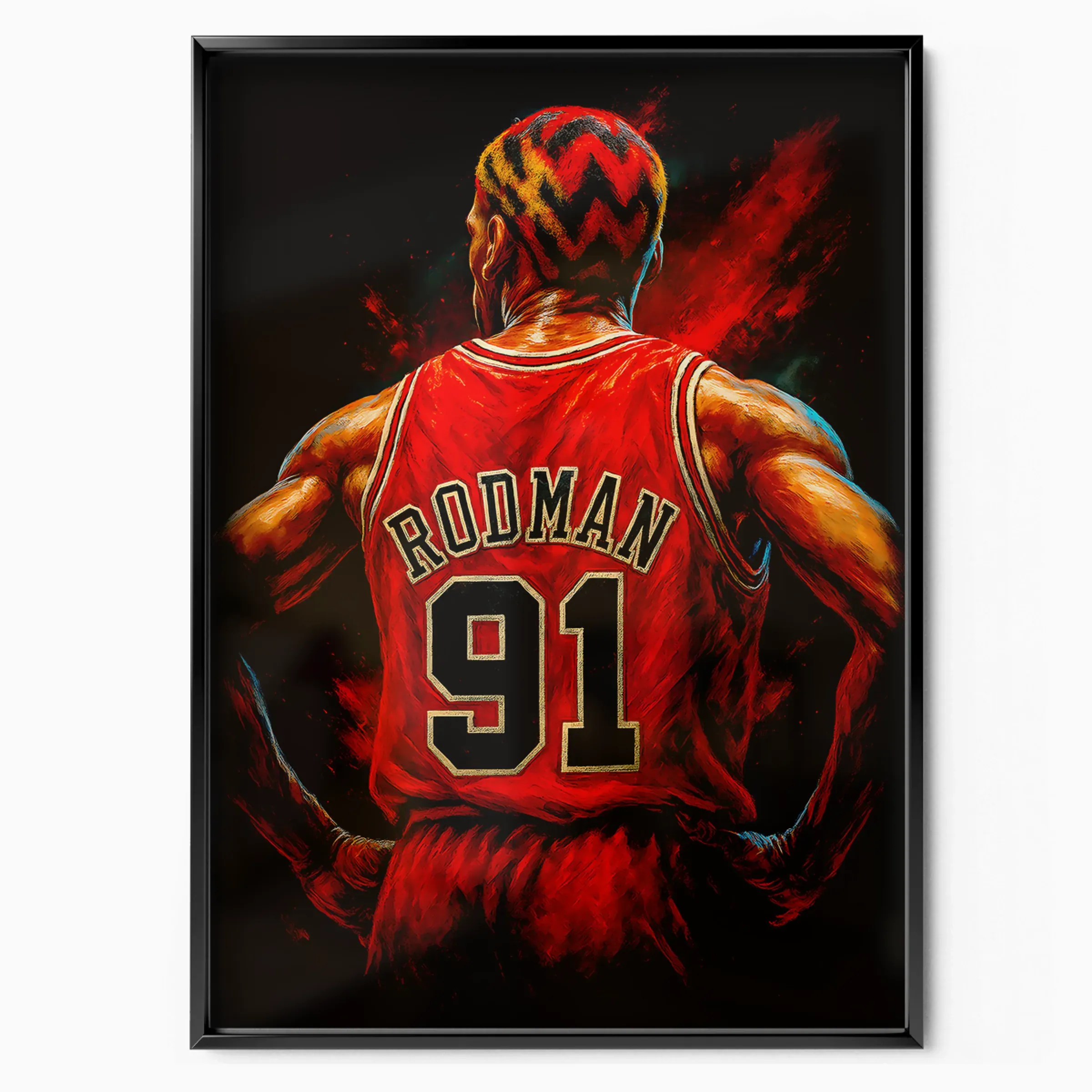 Dennis Rodman Poster - Bulls Back poster, museum grade matte print