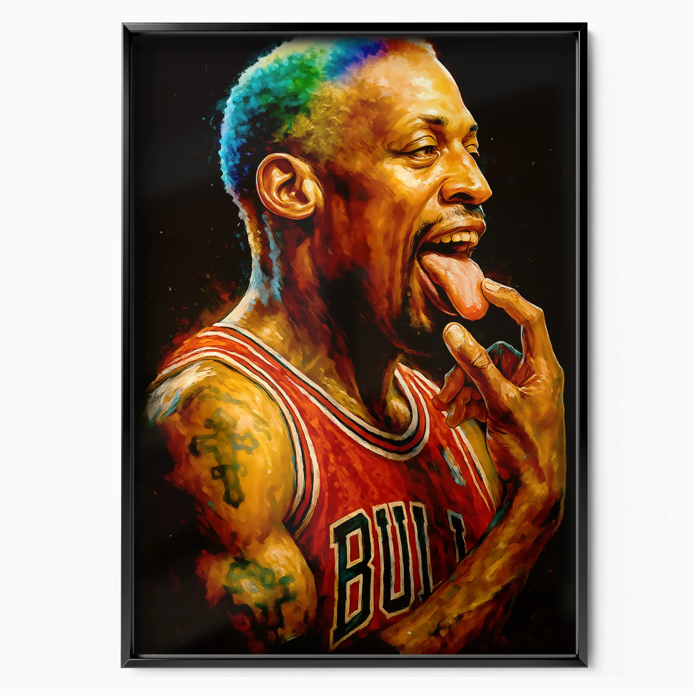 Dennis Rodman Poster - Rainbow poster, museum grade matte print