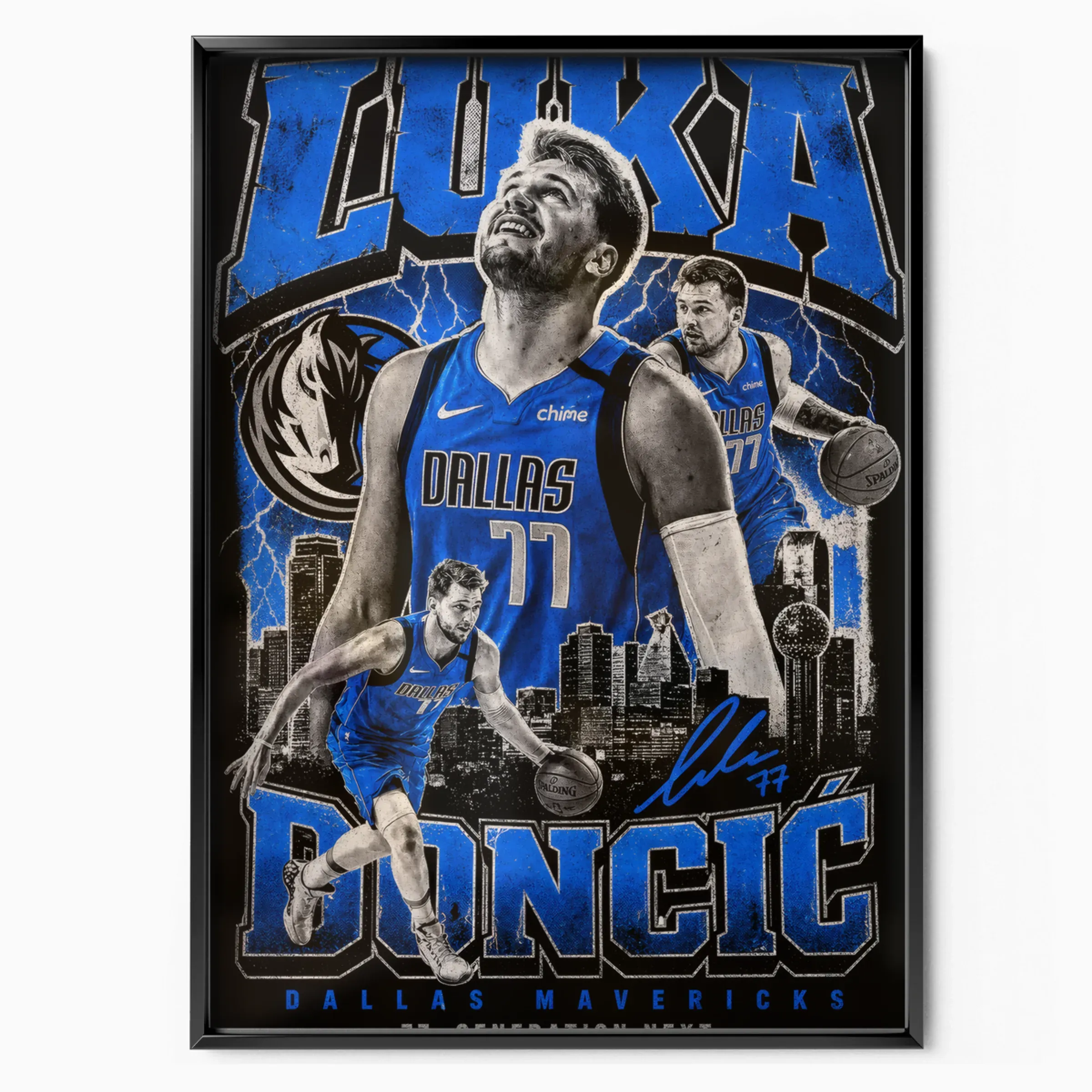 Luka Doncic Poster - Dallas Mavericks Bootleg poster, museum grade matte print