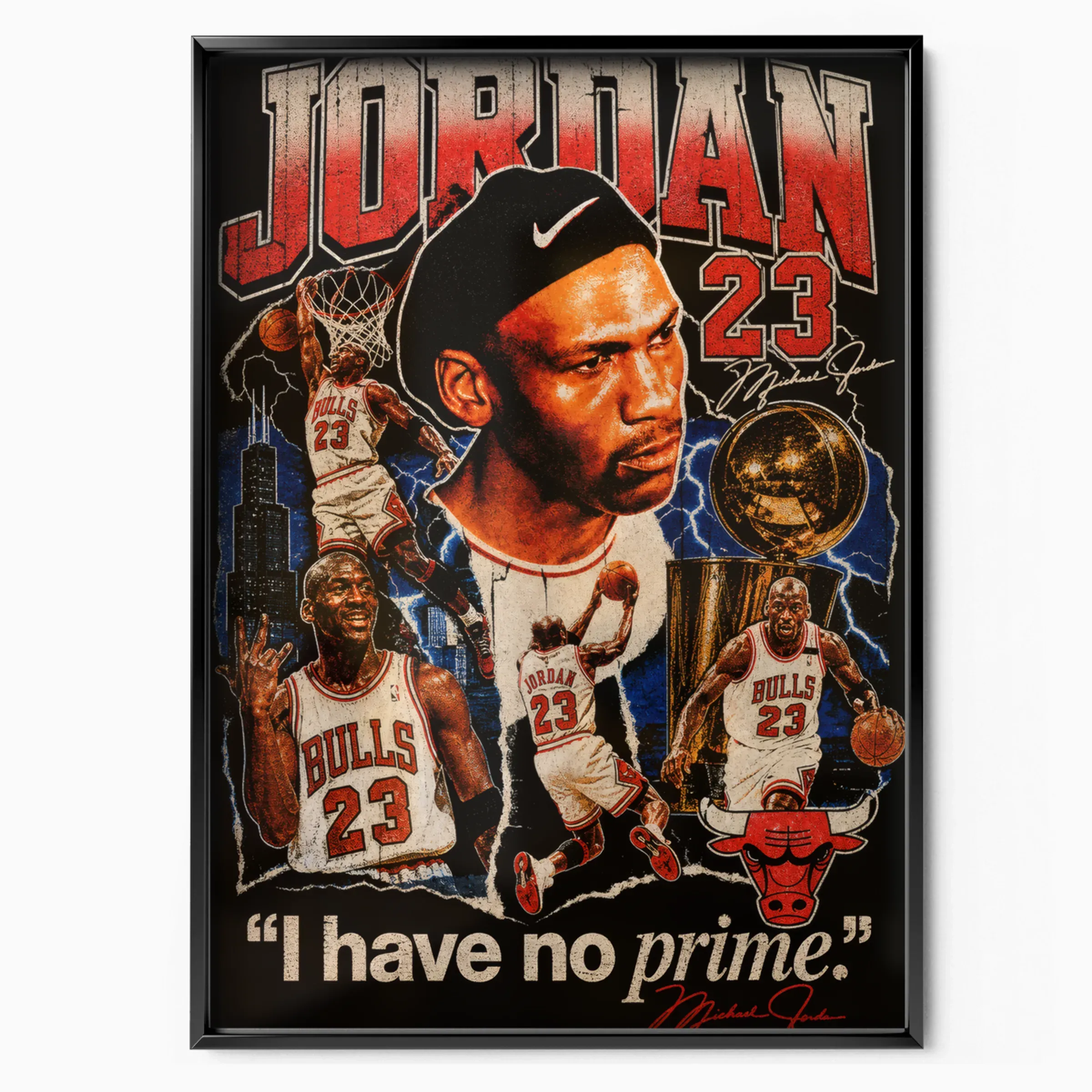Michael Jordan Poster - No Prime poster, museum grade matte print