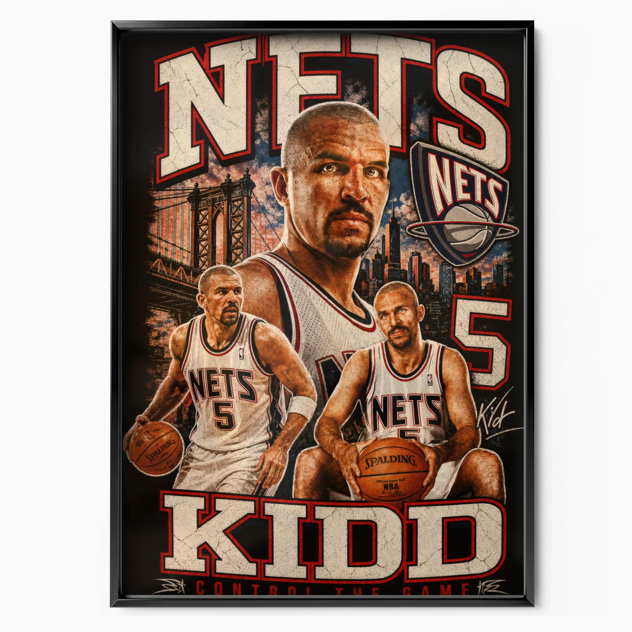 Jason Kidd Poster - Nets Bootleg poster, museum grade matte print