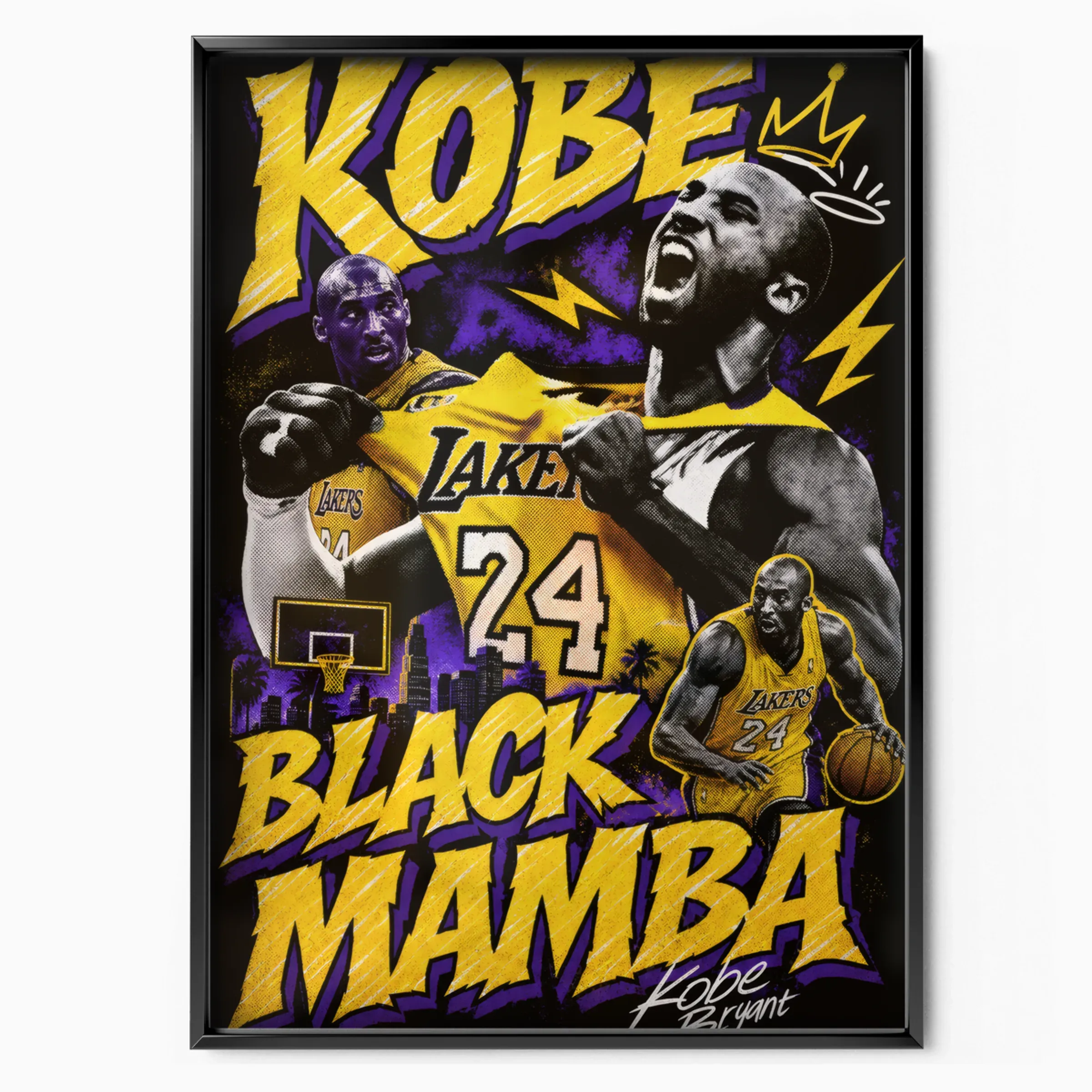 Kobe Bryant Poster - Mamba Mentality poster, museum grade matte print