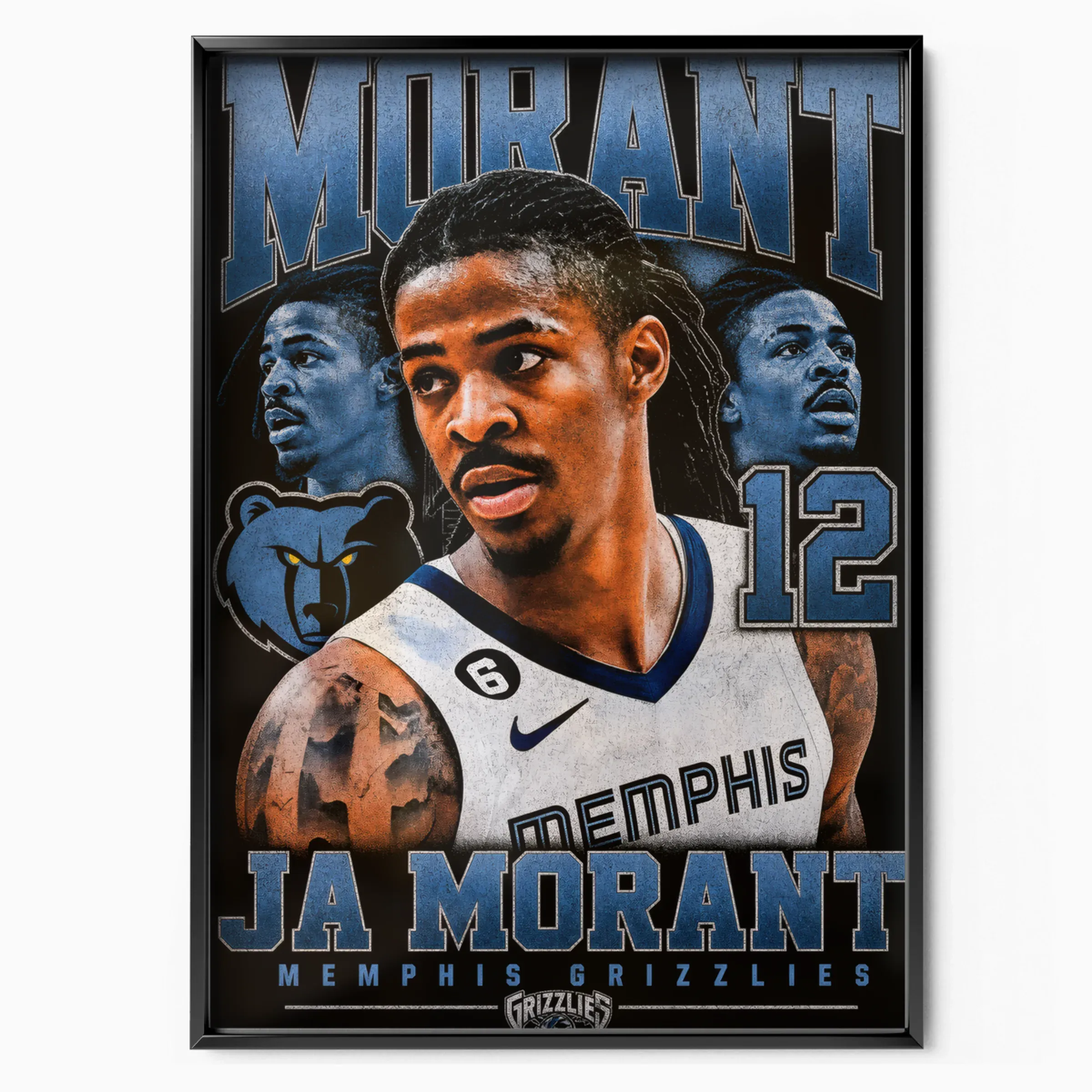 Ja Morant Poster - Memphis Grizzlies poster, museum grade matte print