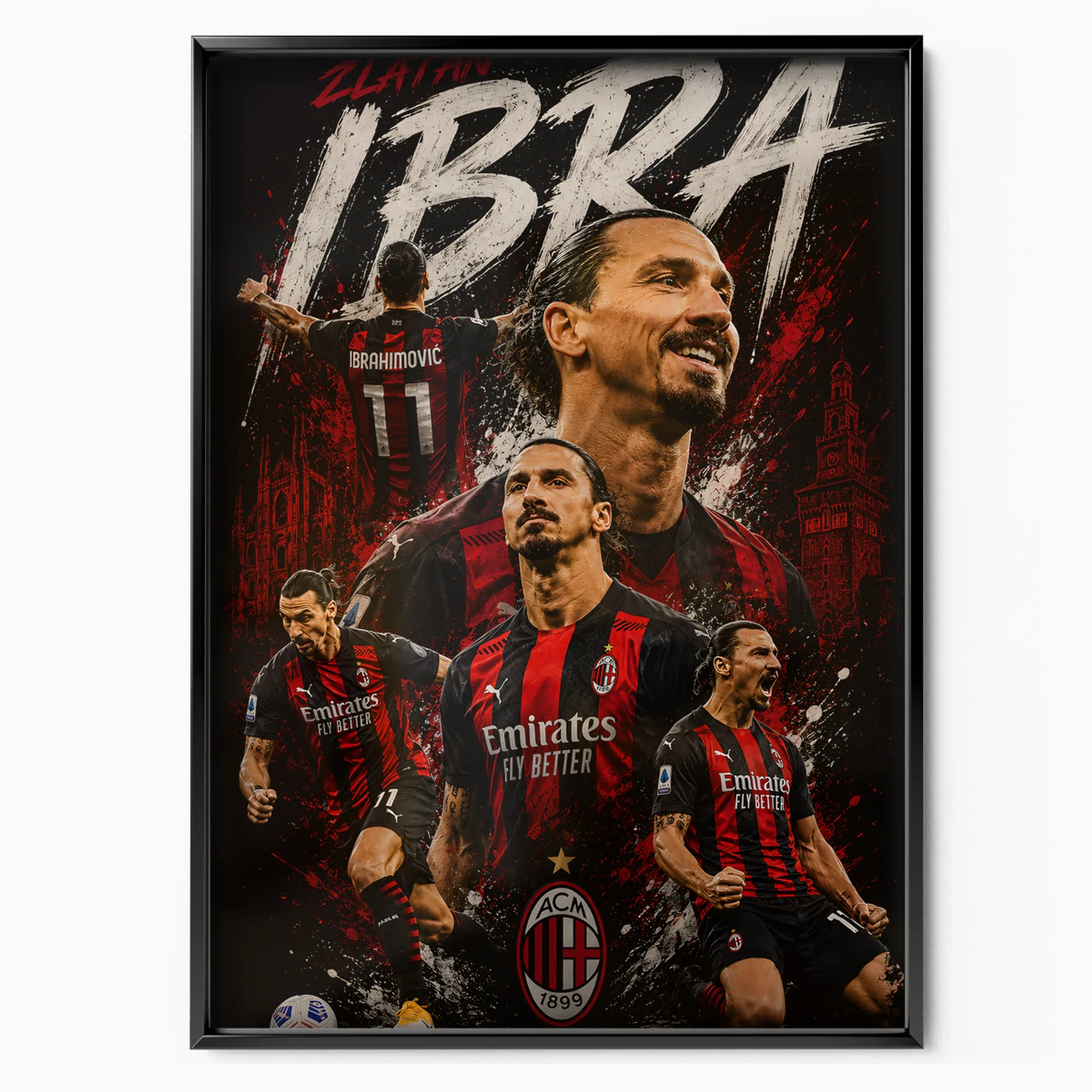 Zlatan Ibrahimović Poster - Milan poster