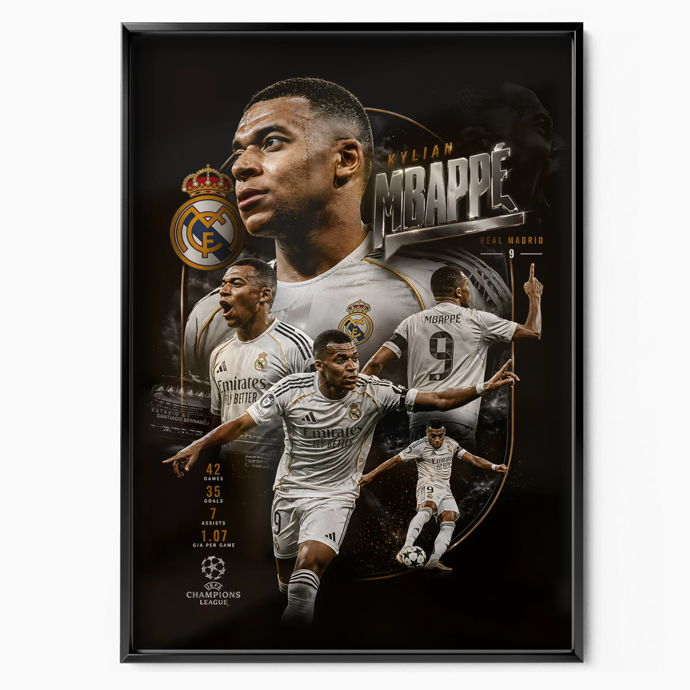 Kylian Mbappé Poster - Real Madrid poster