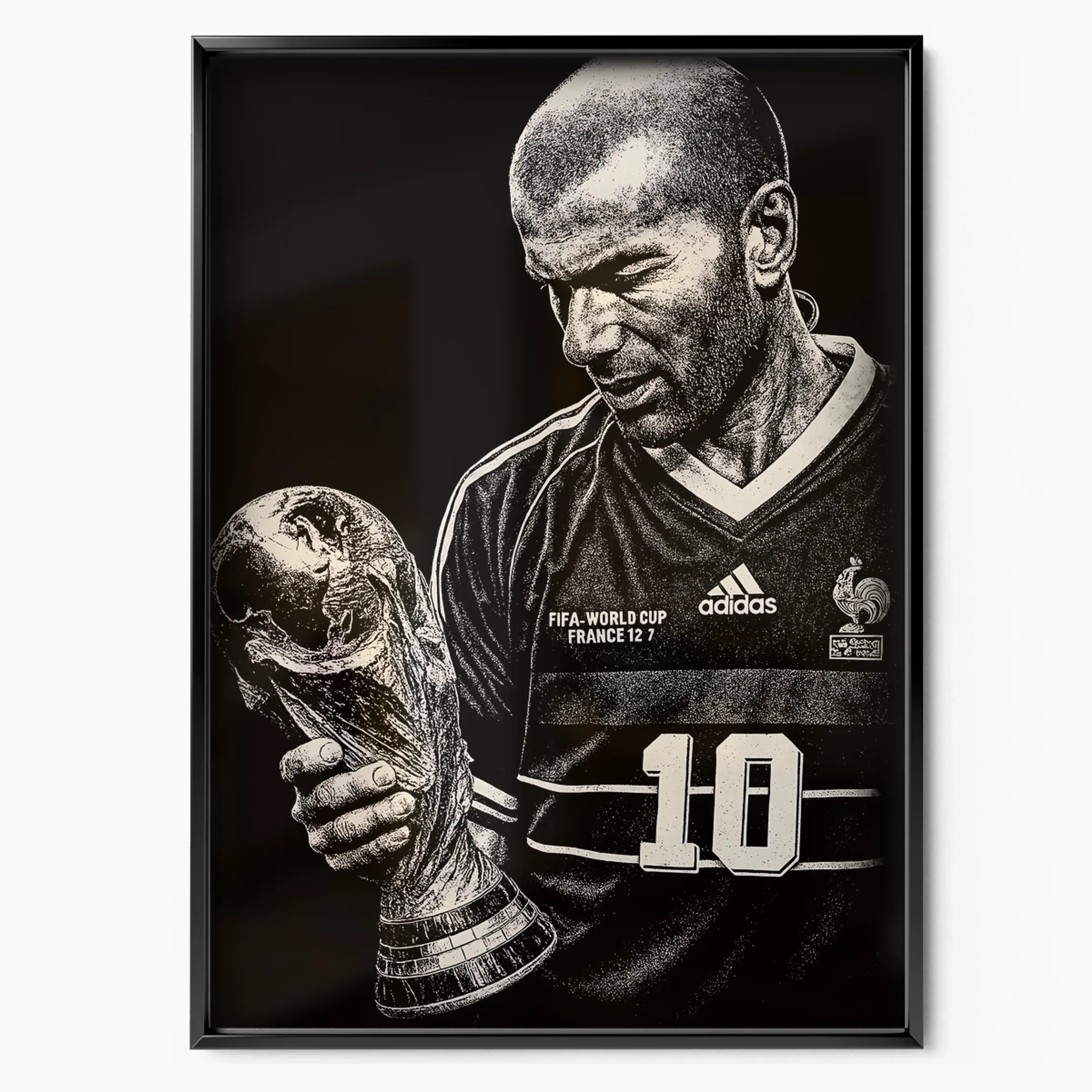 Zinedine Zidane Poster - World Cup poster, museum grade matte print