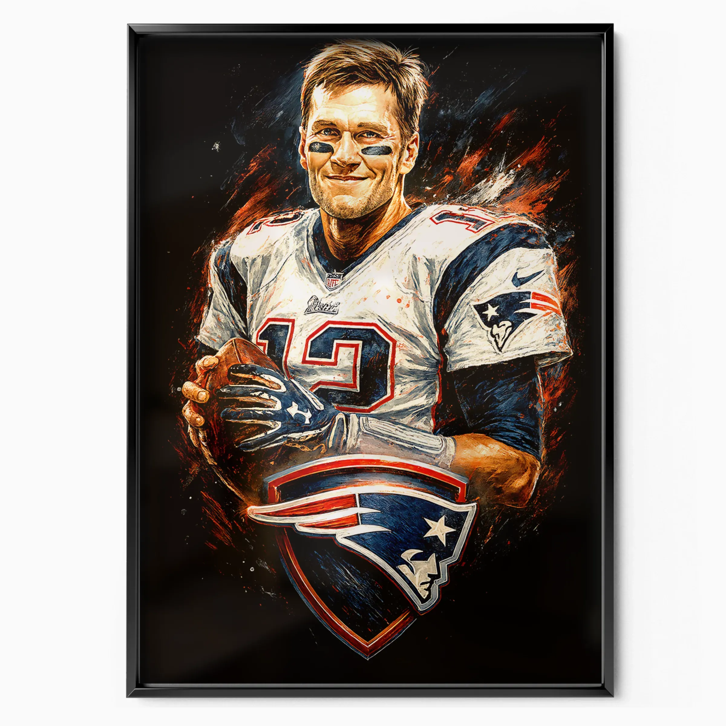 Tom Brady Poster - Patriots Portrait poster