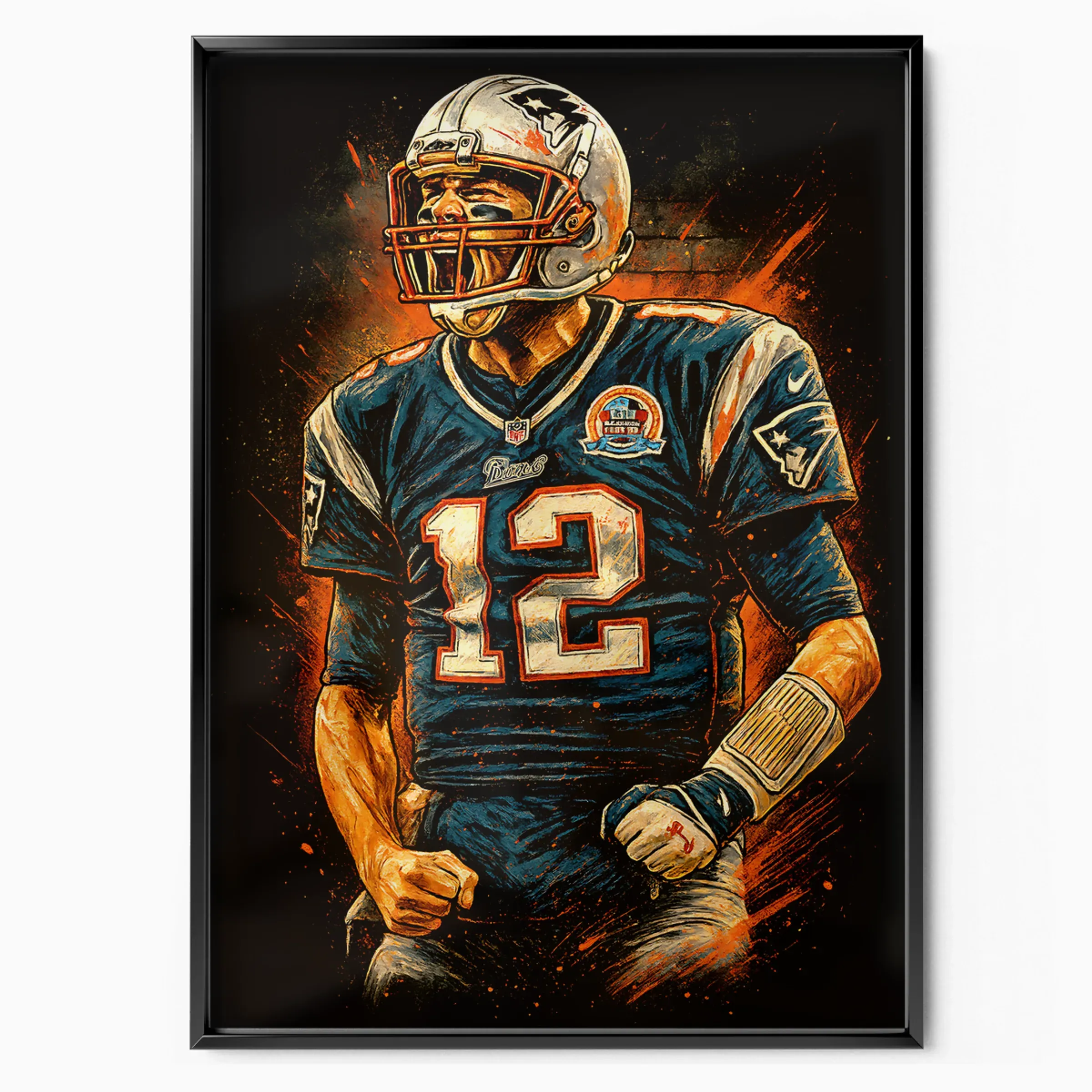 Tom Brady Poster - Patriots Helmet poster, museum grade matte print