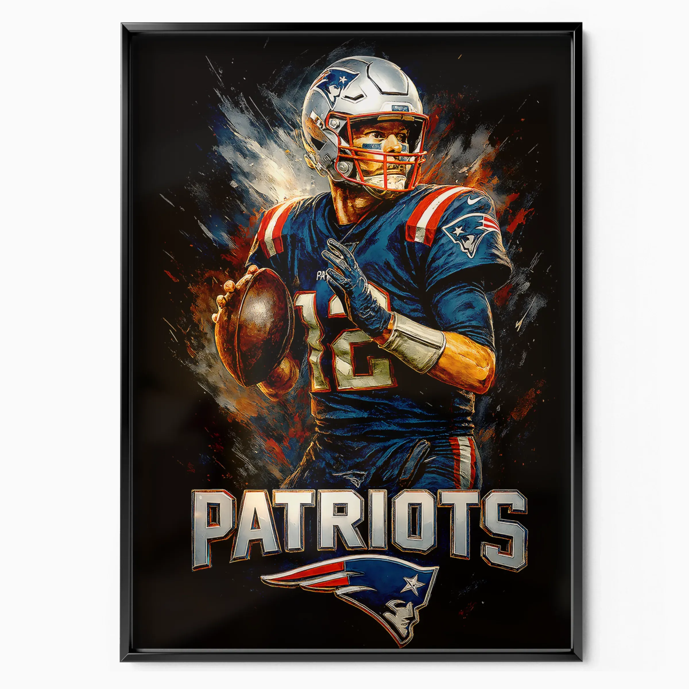 Tom Brady Poster - Patriots Passing poster, museum grade matte print