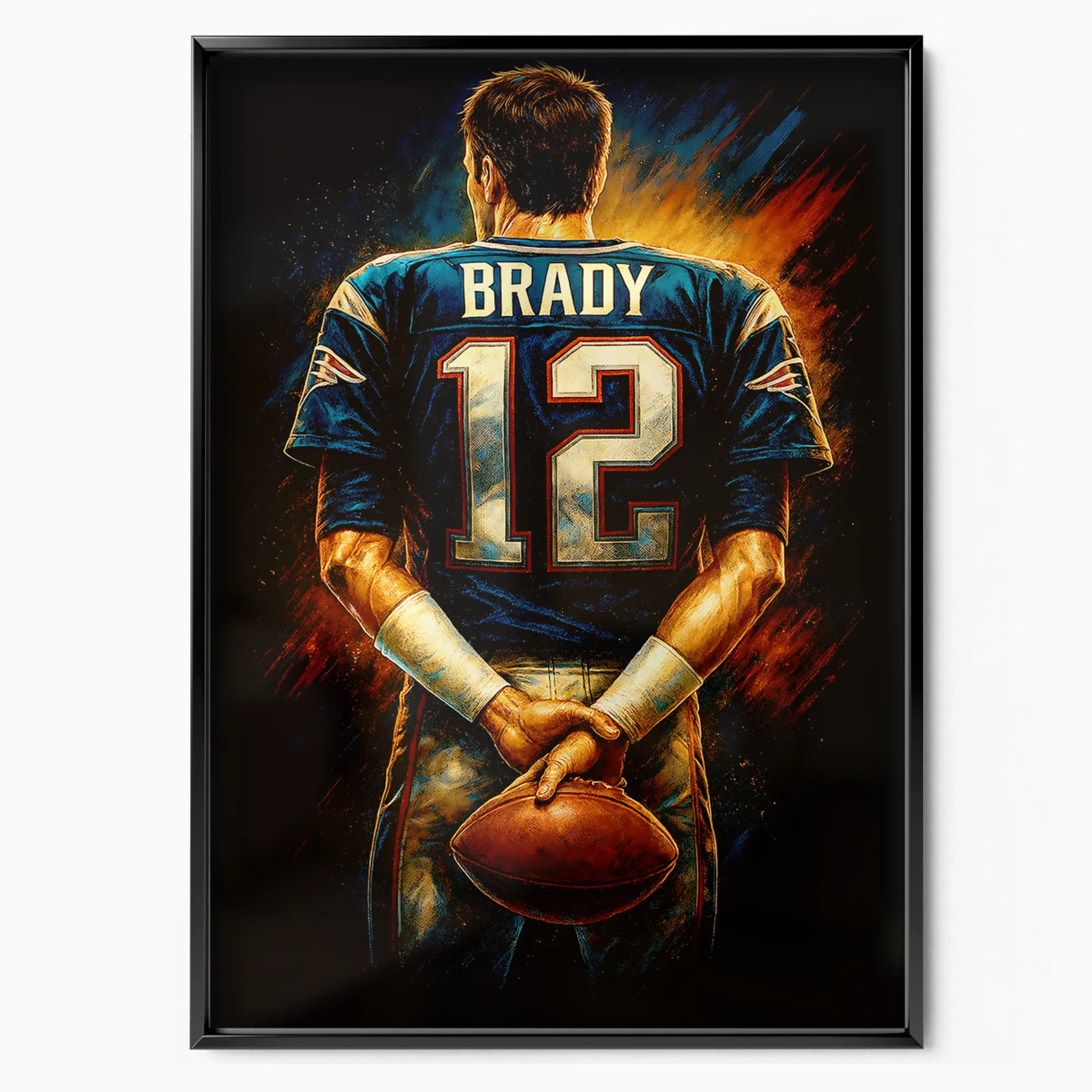 Tom Brady Poster - Patriots Nameplate poster, museum grade matte print