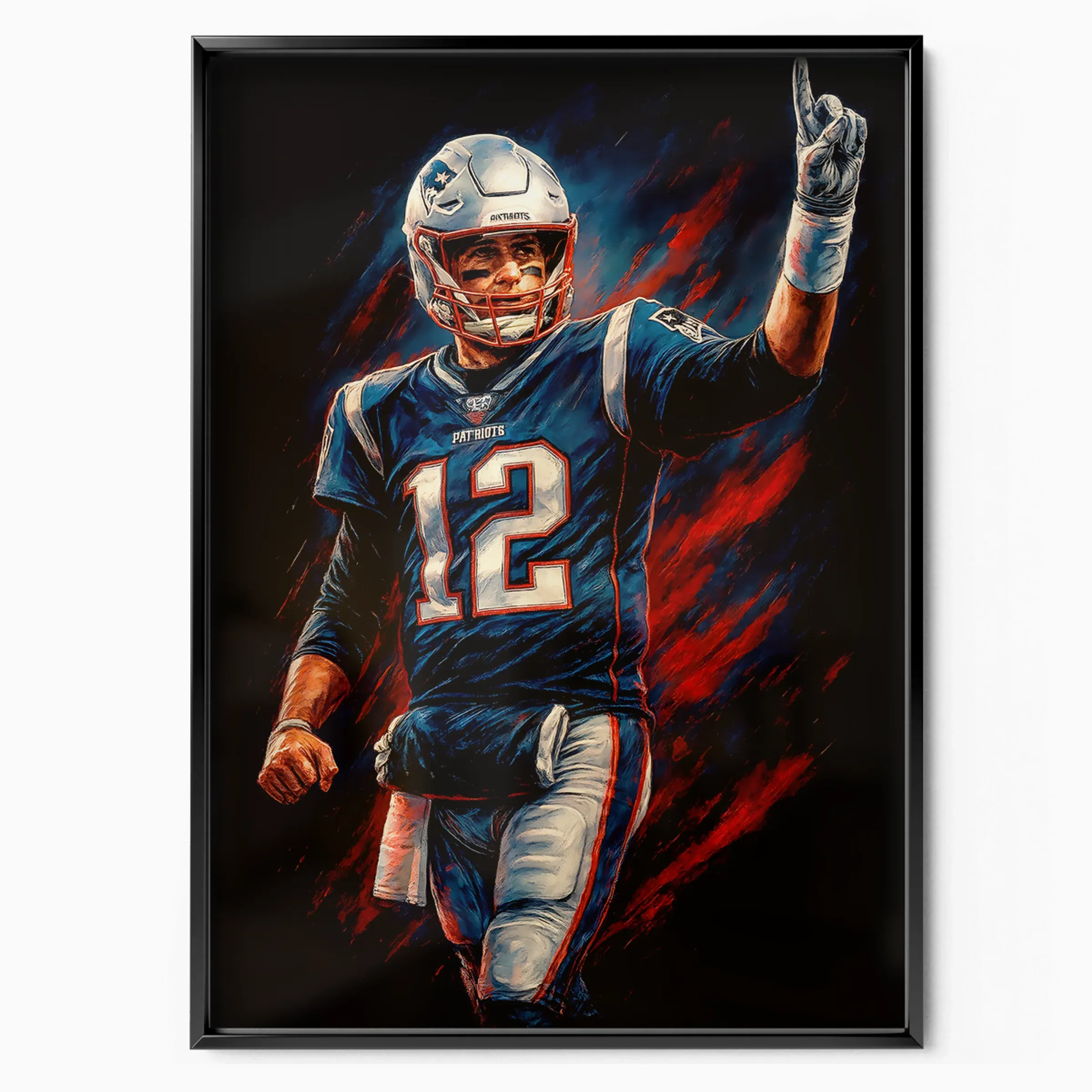 Tom Brady Poster - Patriots Number 12 poster, museum grade matte print