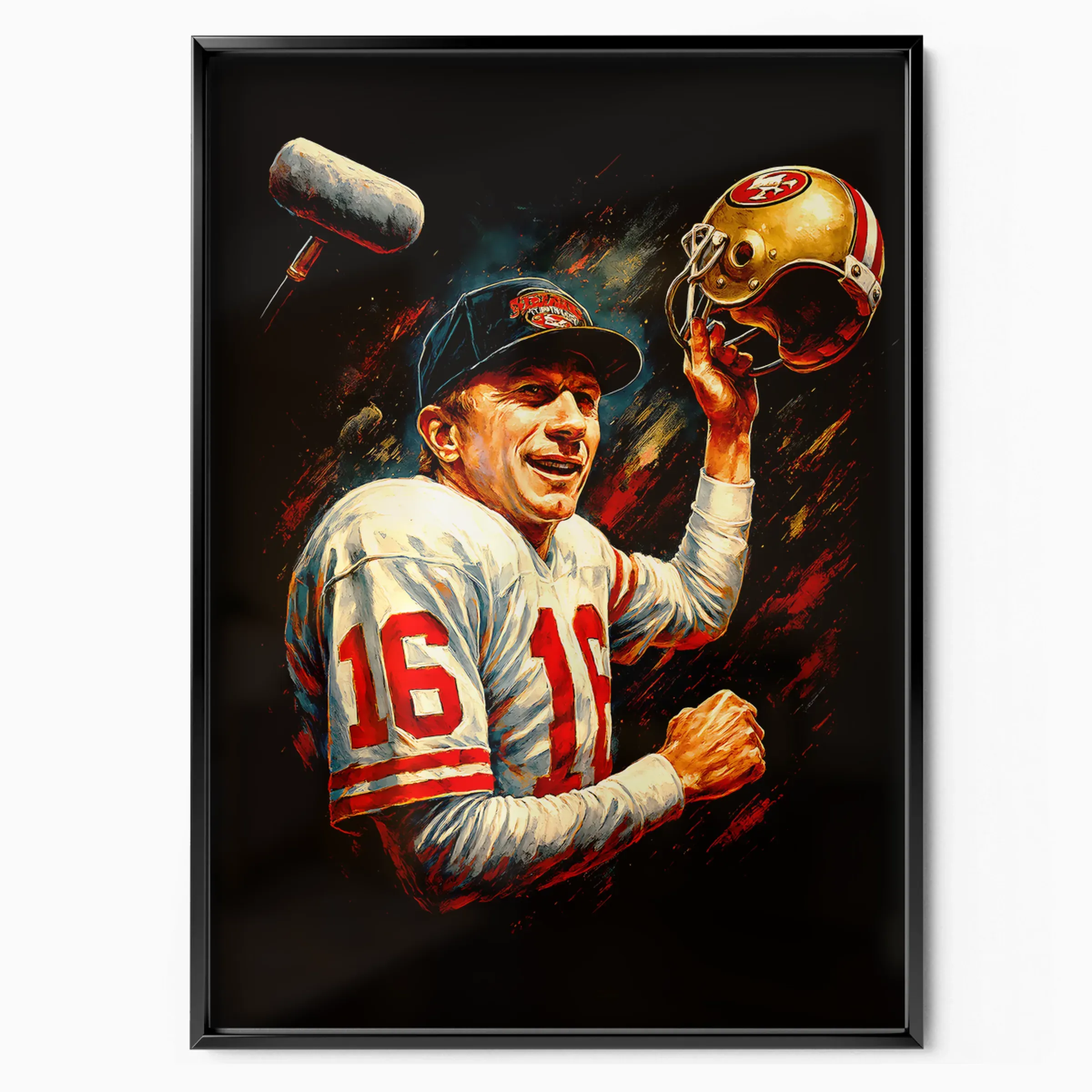 Joe Montana Poster - 49ers Celebration poster, museum grade matte print
