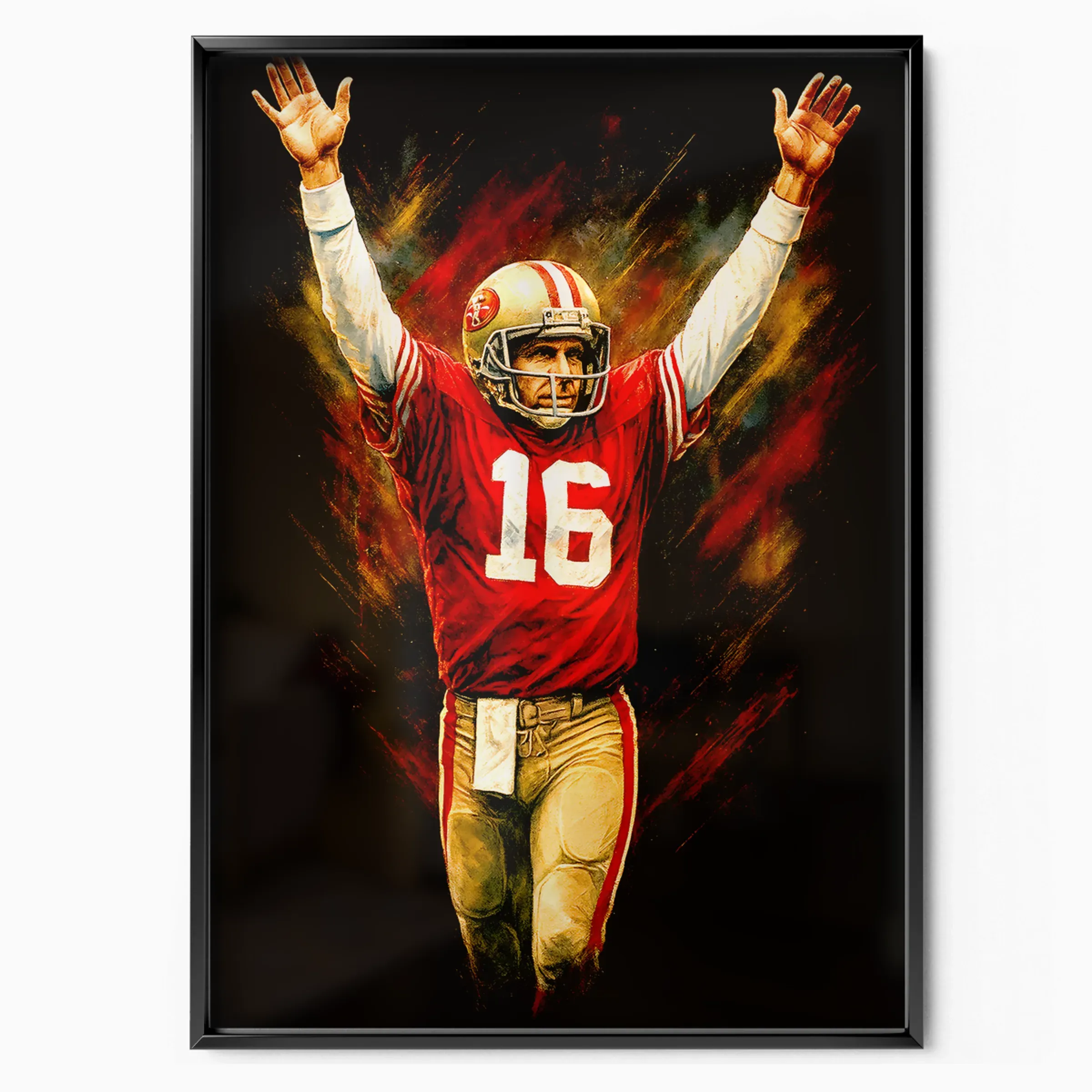 Joe Montana Poster - 49ers Victory poster, museum grade matte print