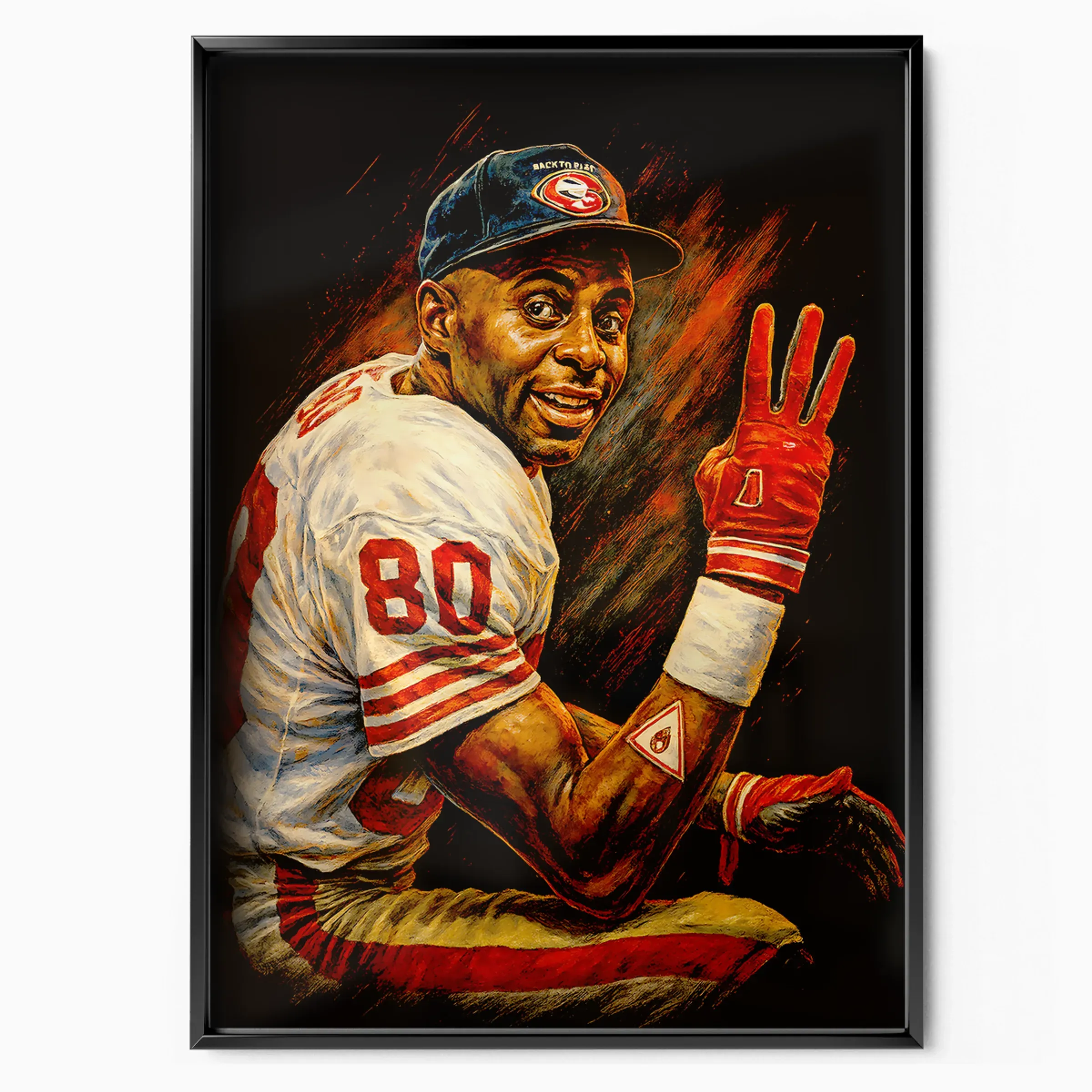 Jerry Rice Poster - 49ers Portrait poster, museum grade matte print