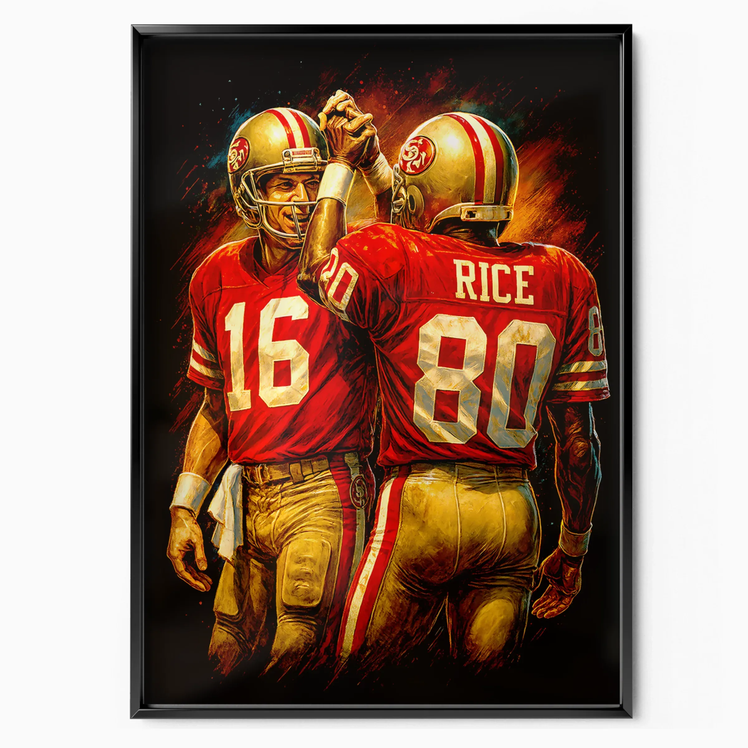 Joe Montana & Jerry Rice Poster - 49ers Duo poster, museum grade matte print