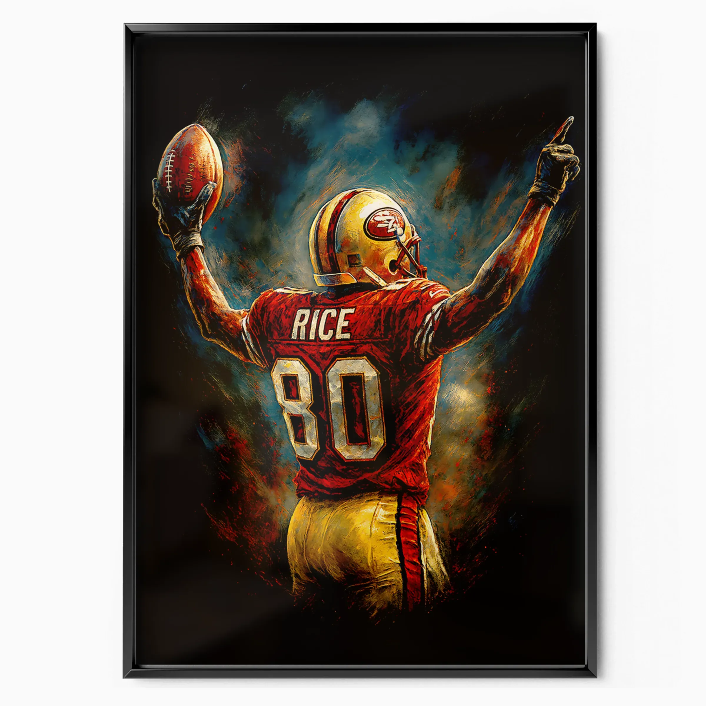Jerry Rice Poster - 49ers Touchdown poster, museum grade matte print