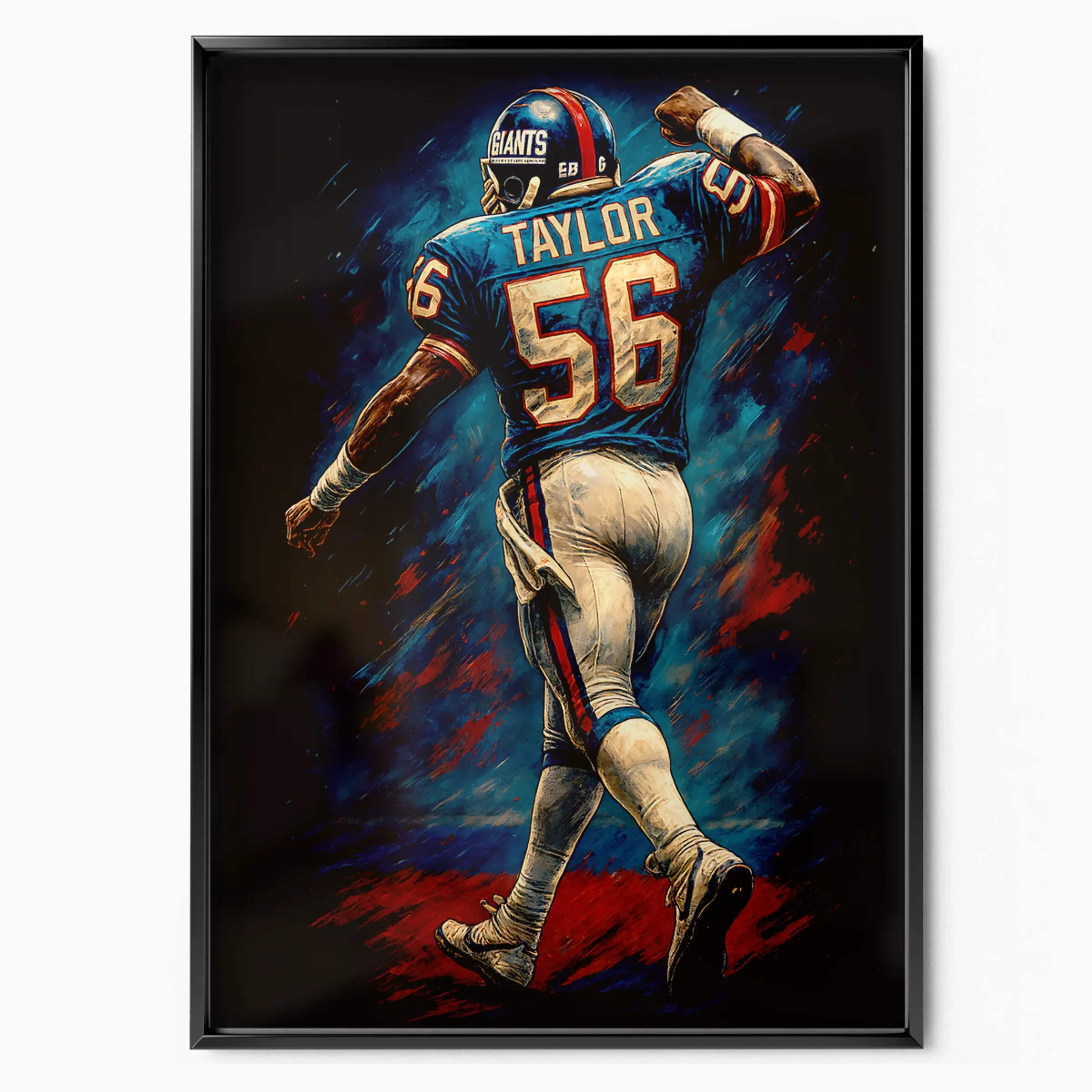 Lawrence Taylor Poster - Giants Nameplate poster, museum grade matte print