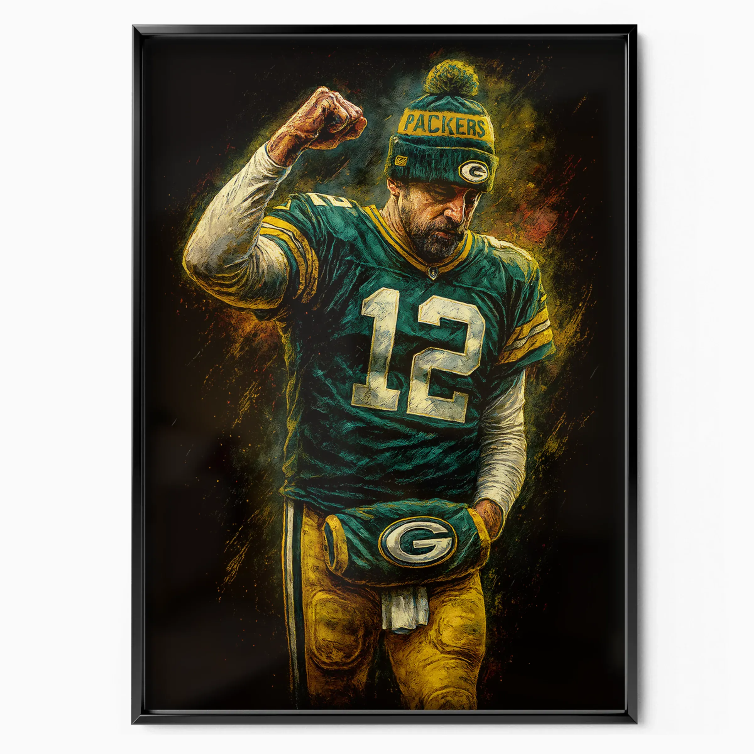Aaron Rodgers Poster - Packers Sideline poster, museum grade matte print