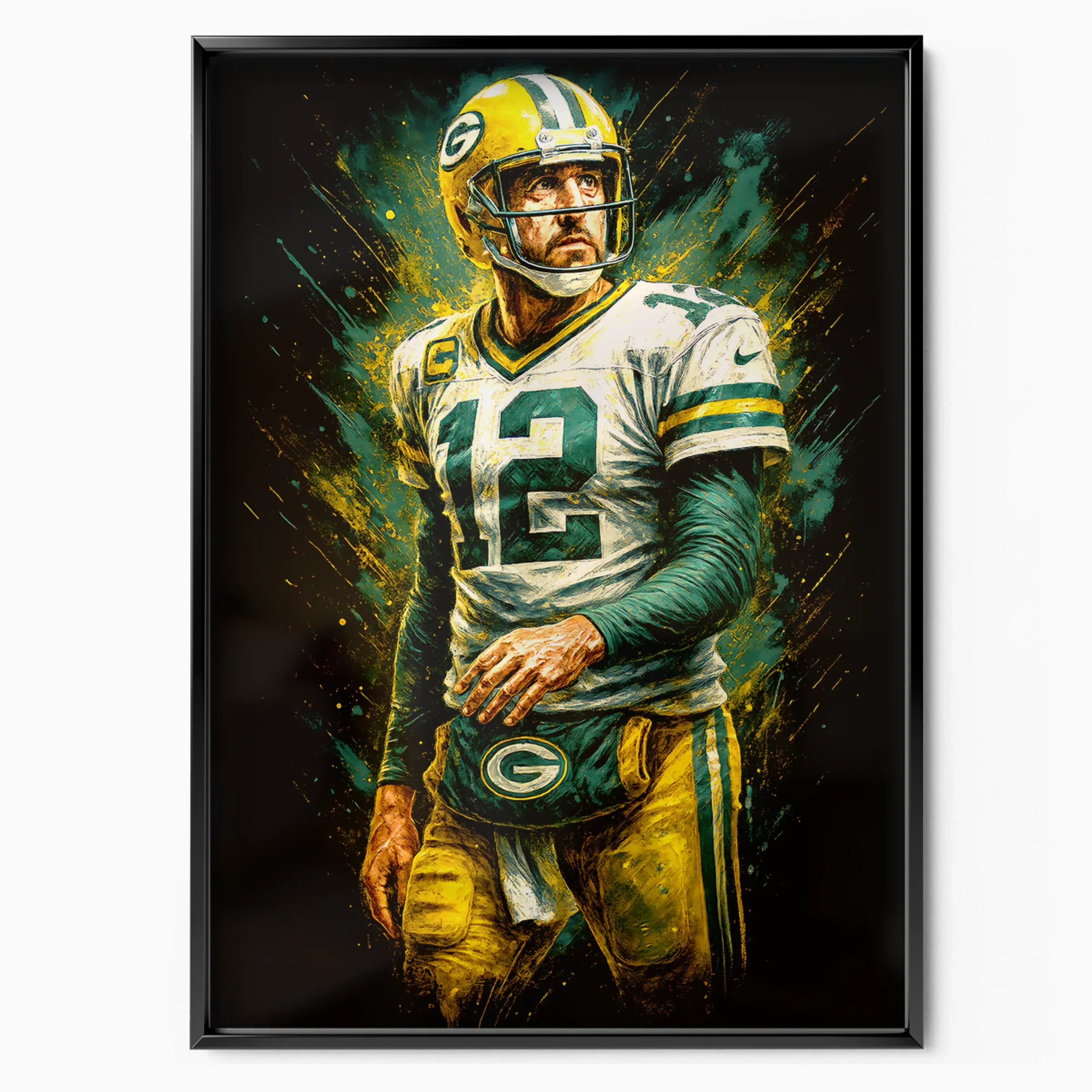 Aaron Rodgers Poster - Packers Portrait poster, museum grade matte print