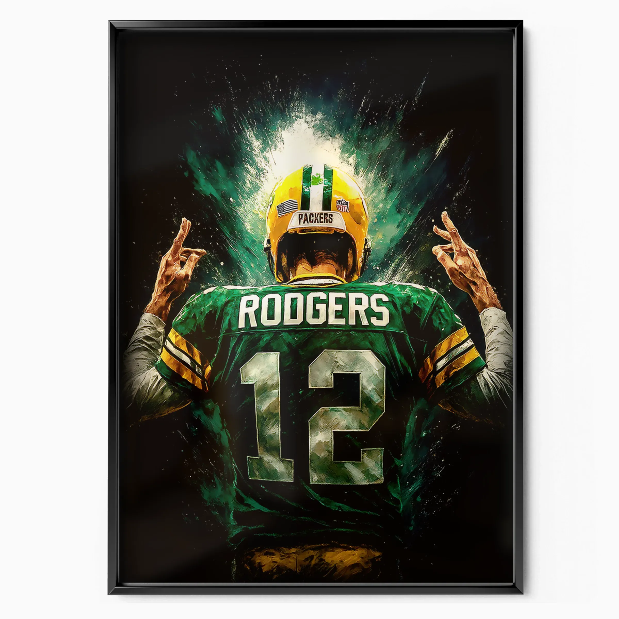 Aaron Rodgers Poster - Packers Nameplate poster, museum grade matte print