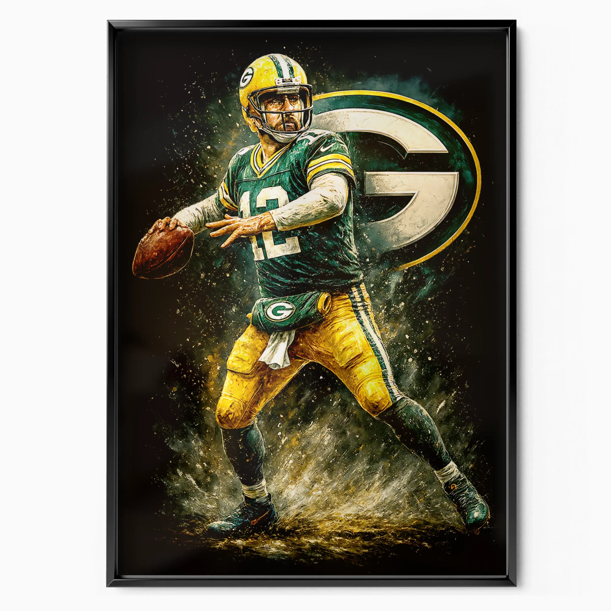 Aaron Rodgers Poster - Packers Passing poster, museum grade matte print